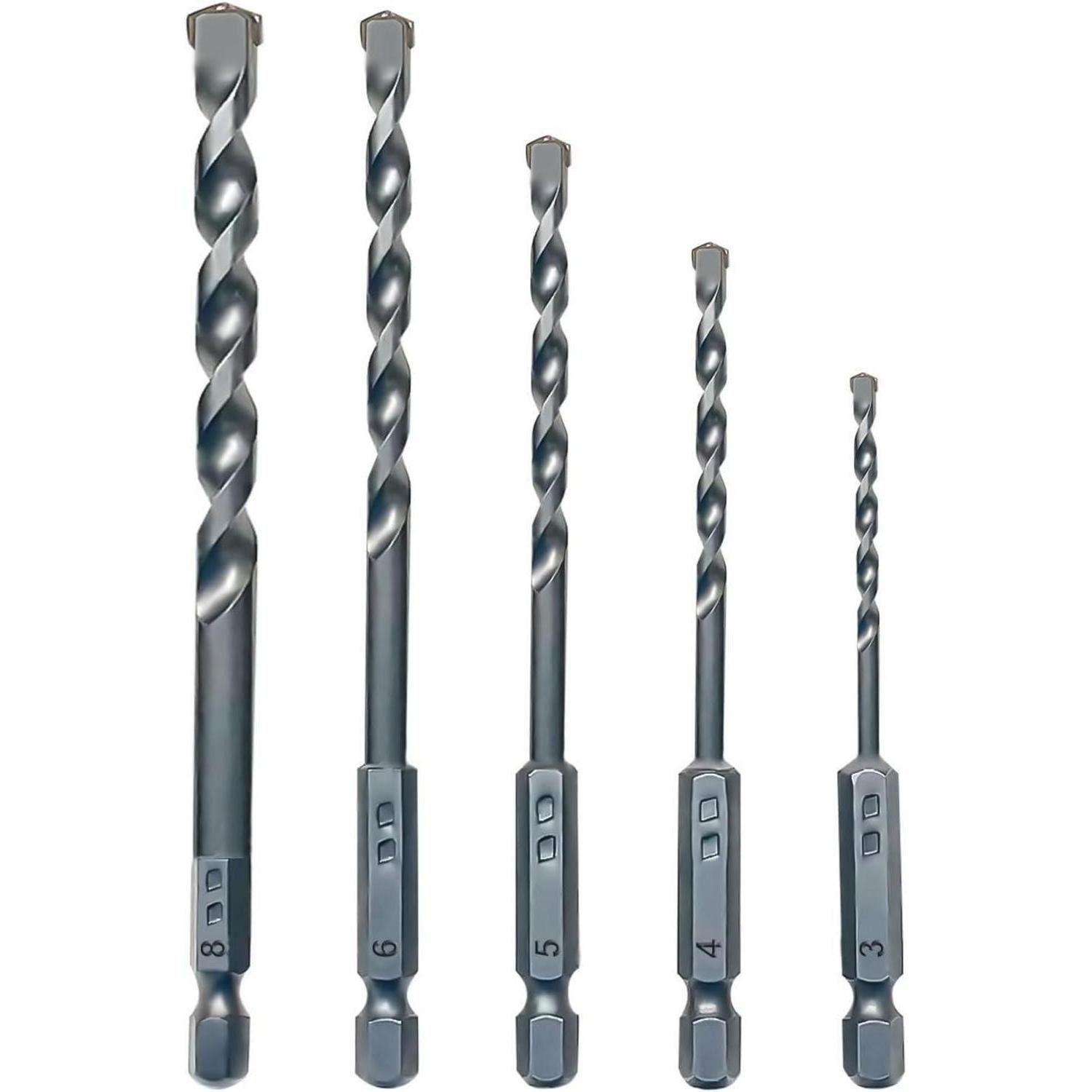 LuxusKollektion Glasbohrer Bohrersatz Beton Mauerwerk Einheitsgröße set 4-Quality Plus