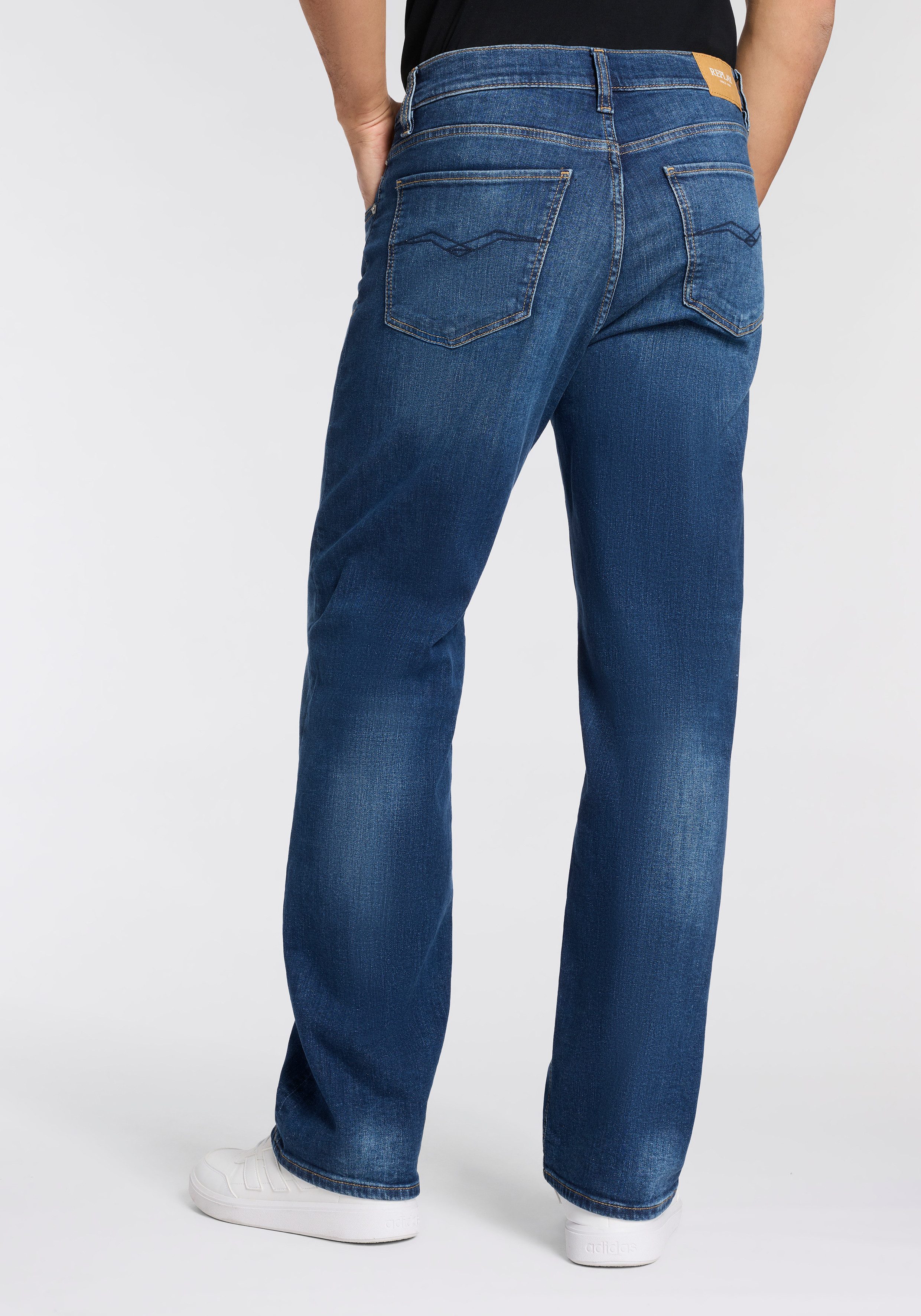 Replay Weite Jeans ZELMAA mit asymmetrischem Verschluss