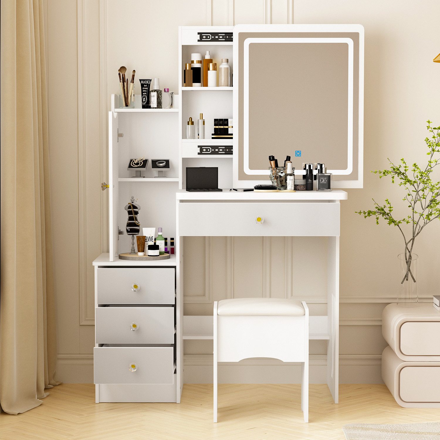 FUFU&GAGA Schminktisch Coiffeuse avec Miroir et günstig online kaufen