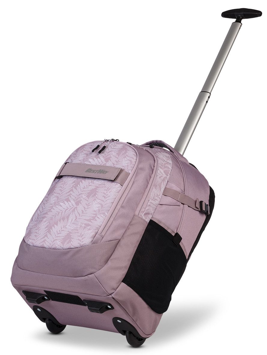 BESTWAY Schulrucksack Rucksack-Trolley altrosa Schultrolley Mädchen