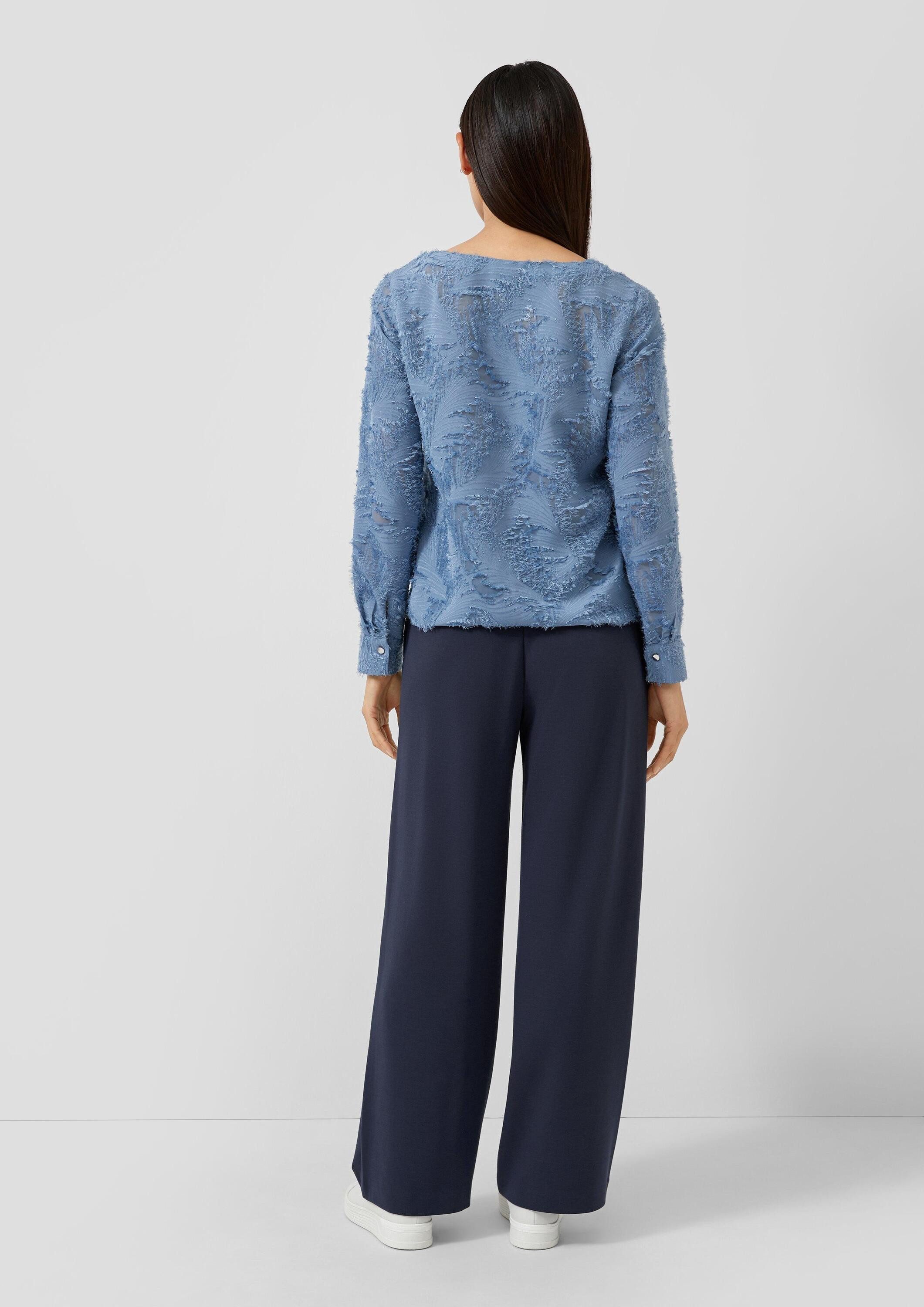 s.Oliver Chinos Hose Elastische Stoffhose mit High Rise und weitem Bein