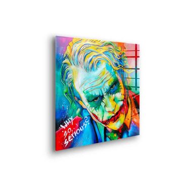 DOTCOMCANVAS® Acrylglasbild Why so serious - Acrylglas, Acrylglasbild Joker Porträt Why so serious square Pop Art Batman