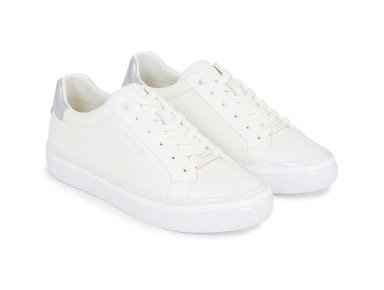 Calvin Klein VULC LACE UP Plateausneaker mit Kontrastbesatz an der Ferse, Freizeitschuh, Halbschuh, Schnürschuh