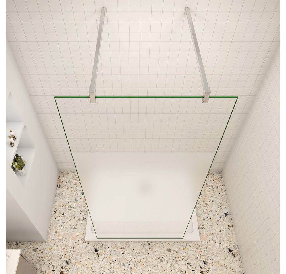 Thumbnail - duschspa Duschwand Walk in Dusche Duschtrennwand Duschwand ESG Glaswand mit Milchstreifen, Einscheibensicherheitsglas, S...