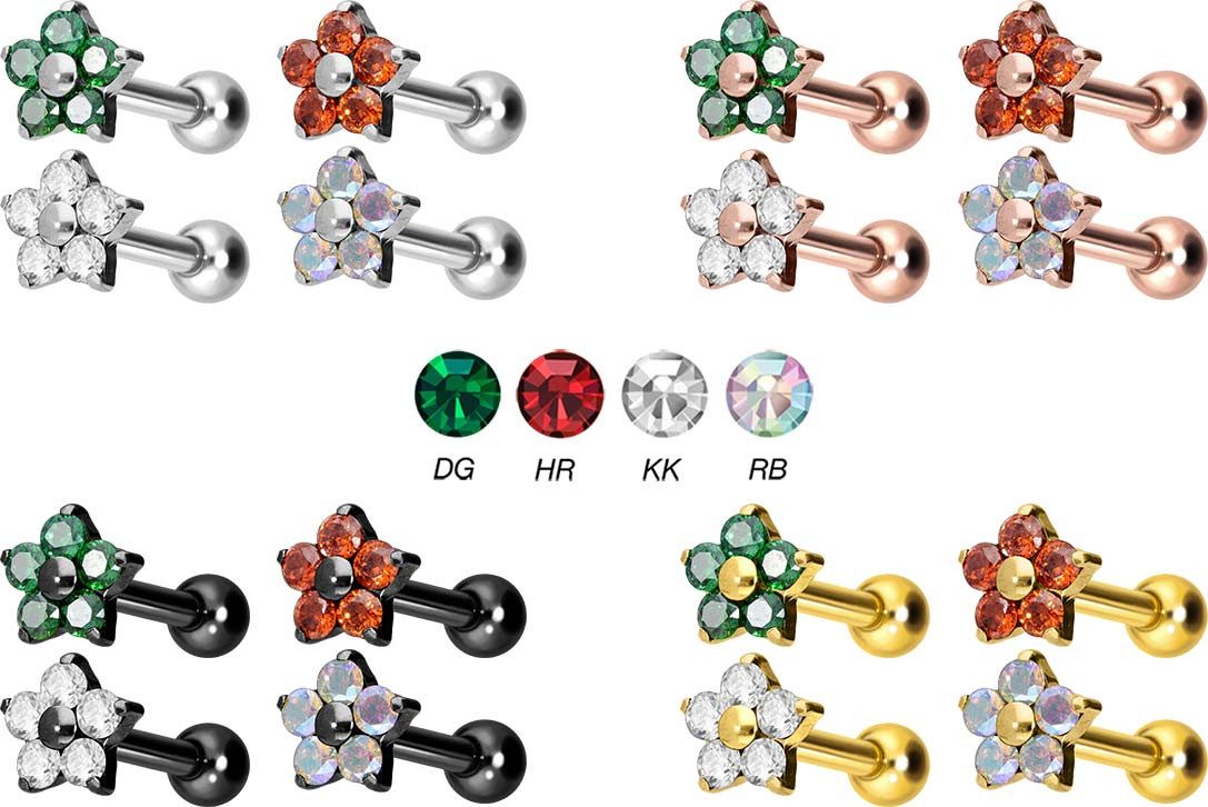 PIERCINGLINE Single-Ohrstecker Titan Ohrpiercing mit Innengewinde günstig online kaufen