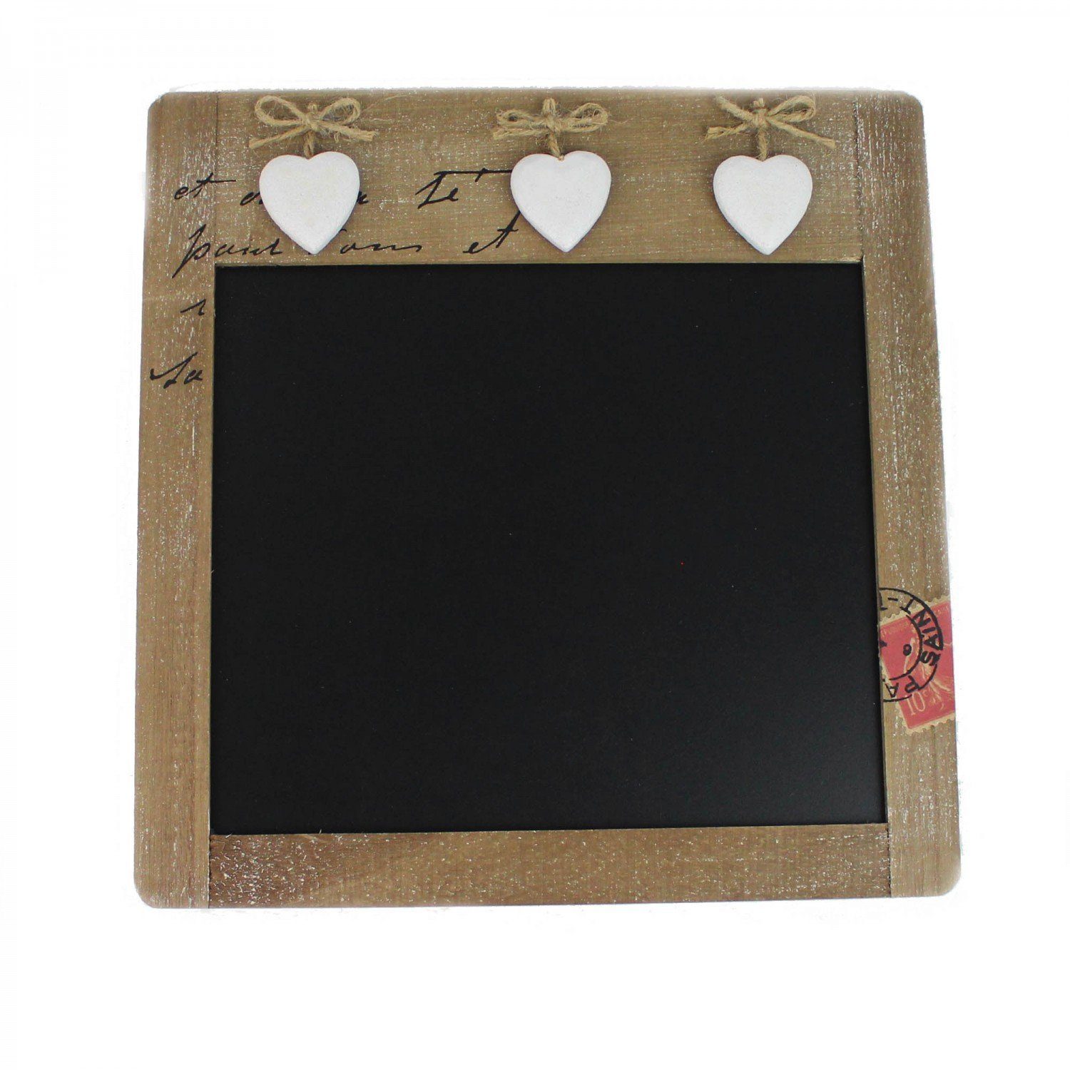 mitienda Memoboard Memotafel aus Holz zum Hängen 3 Herzen