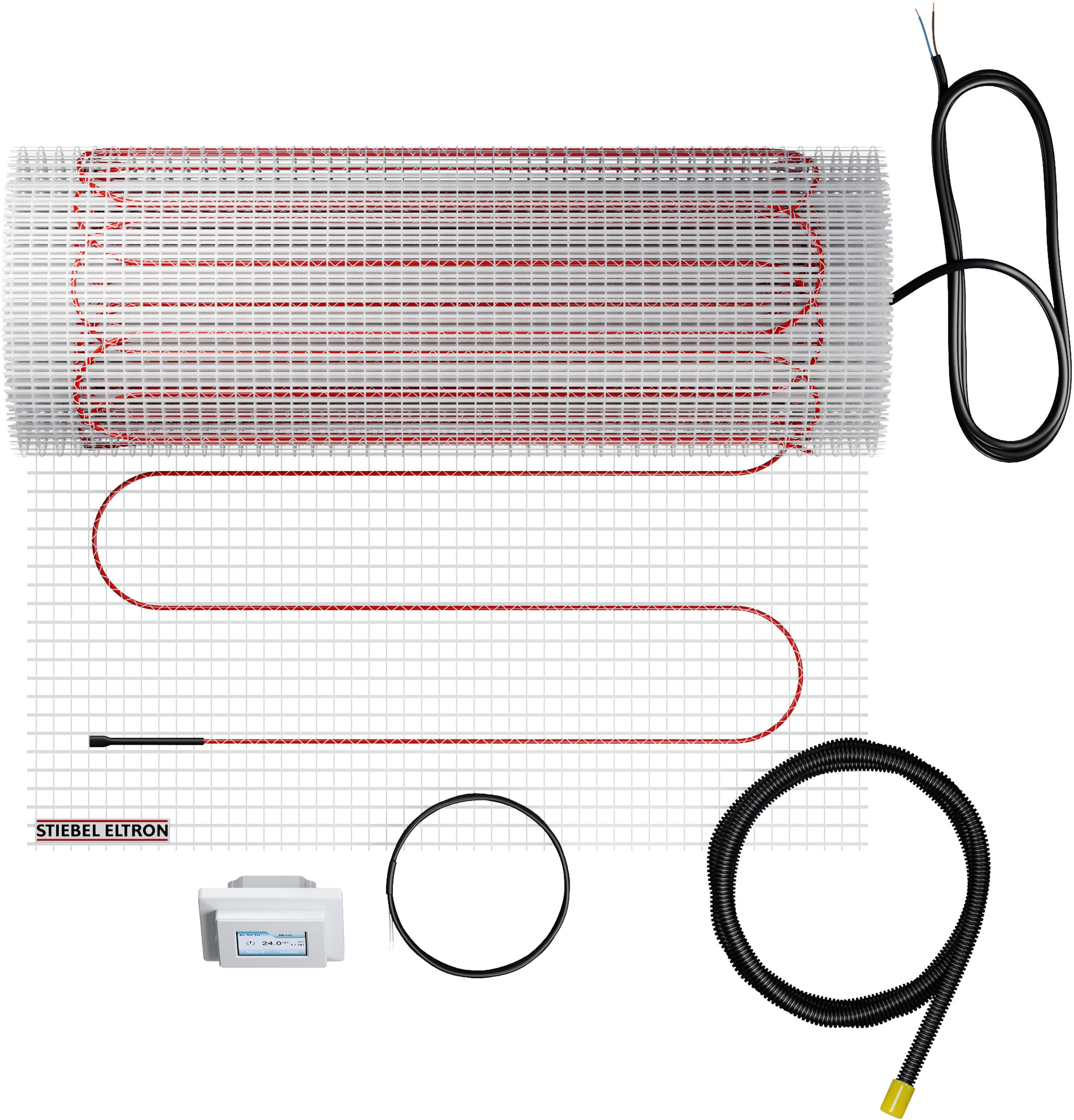 STIEBEL ELTRON Fußbodenheizung FTM 100/8 Set Plus, für große Flächen, Weichboden-Beläge wie Teppich, Vinyl, Kork