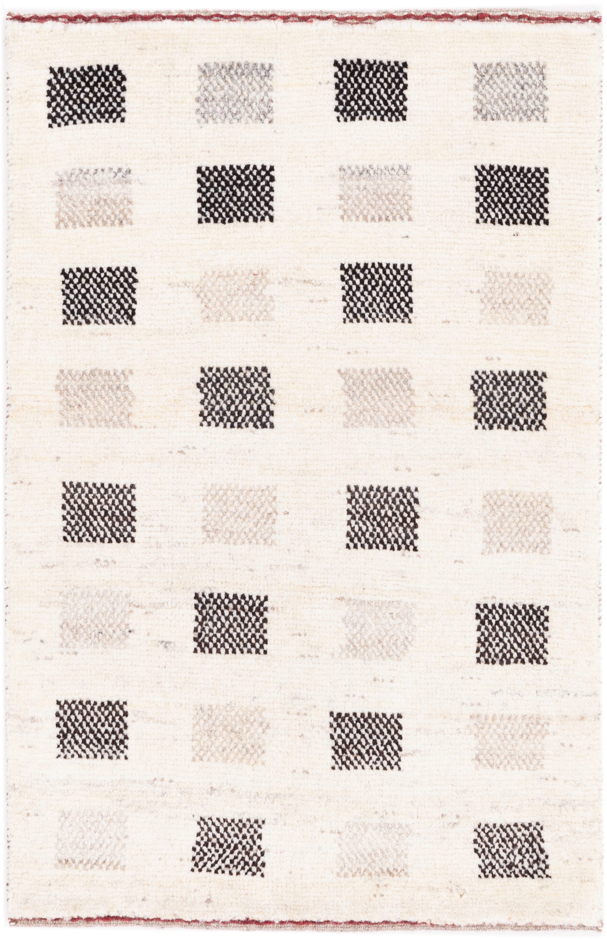 CABBEL Wollteppich Premium Perser Gabbeh Teppich Grau 60x90 cm, Rechteckig, Höhe: 20 mm, Handgeknüpftes Unikat aus 100% Wolle – langlebig und natürlich