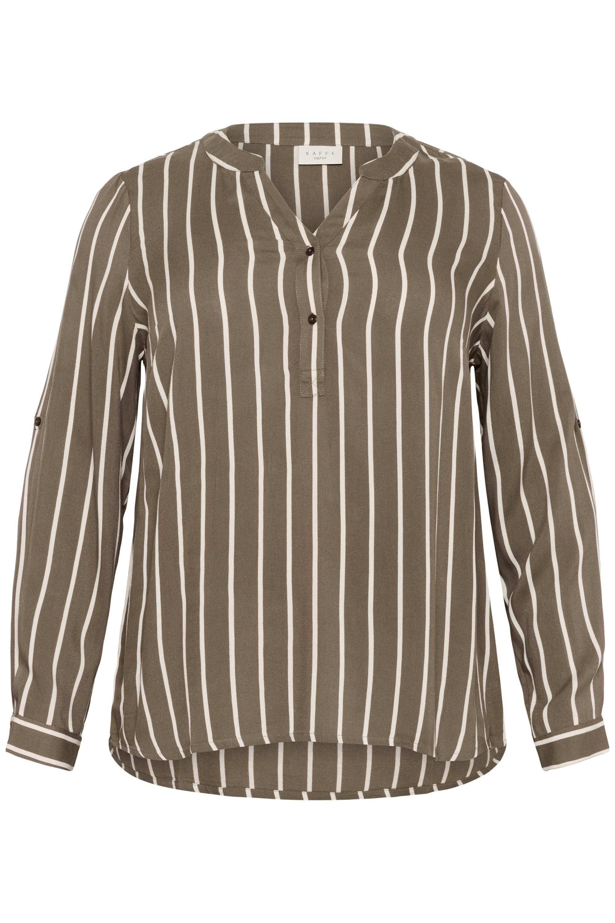 KAFFE Curve Langarmbluse Langarm-Bluse KCsida Große günstig online kaufen