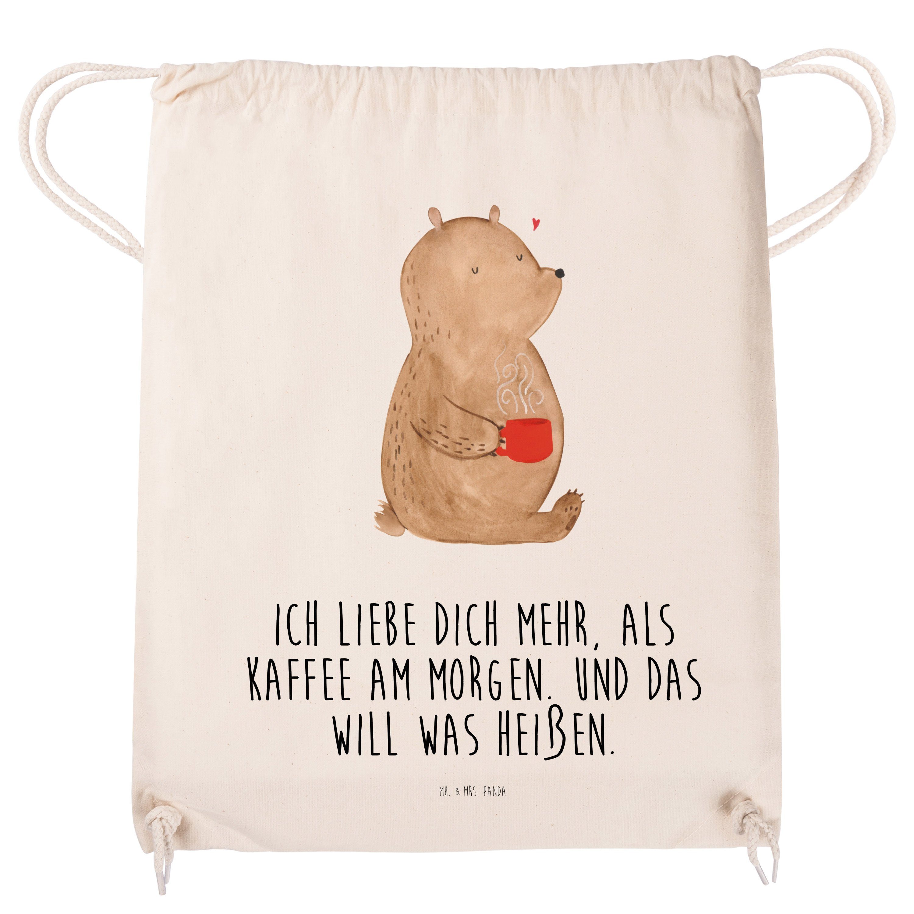 Morgenkaffee (1-tlg) Geschenk, & Panda - Transparent - Heiratsantra Mr. Bär Liebesbeweis, Sporttasche Mrs.