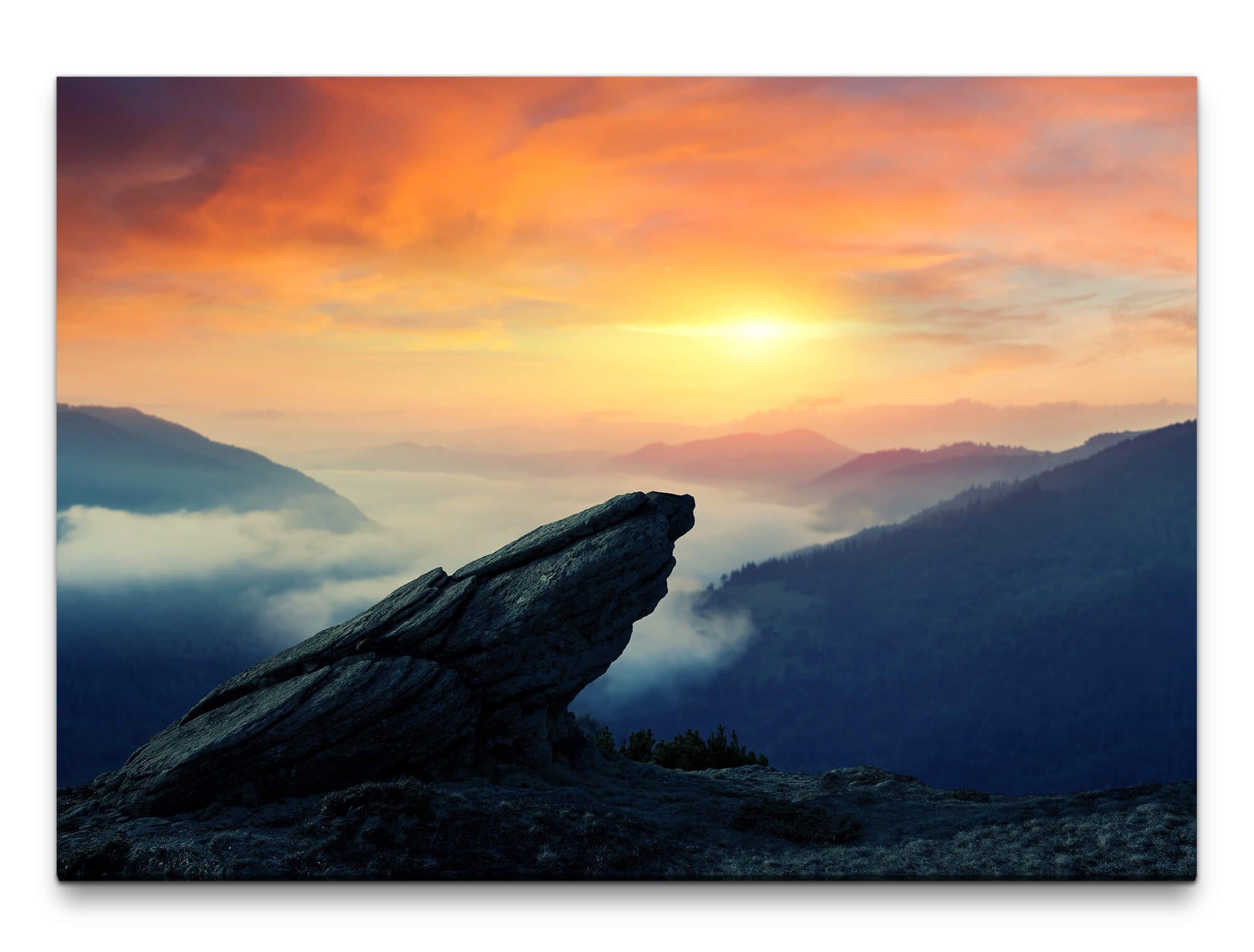 Leinwandbild Bilder XXL Berglandschaft Wandbild auf Leinwand