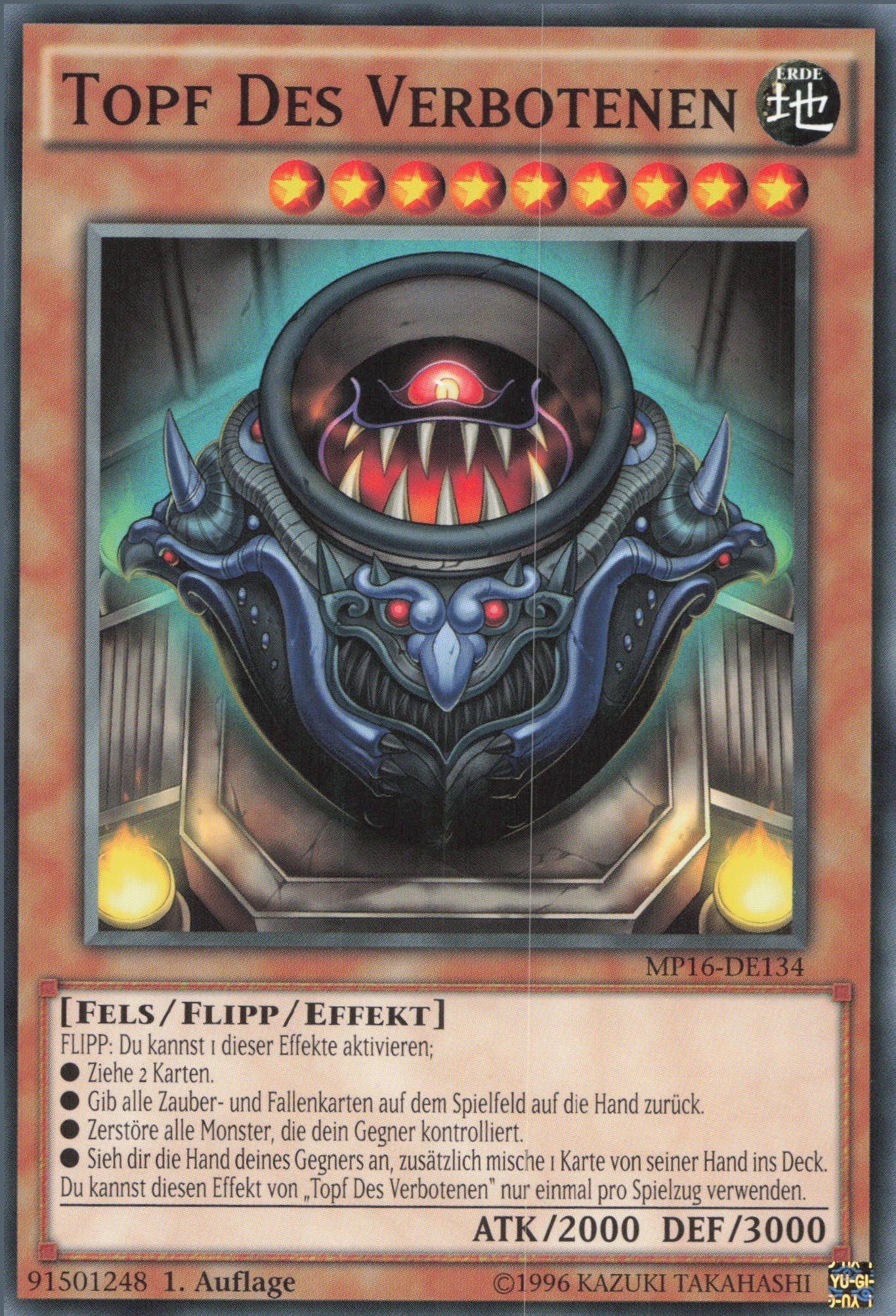 ReCollectibles Sammelkarte YuGiOh Karte Topf Des Verbotenen deutsch, YuGiOh! Karte MP16DE134