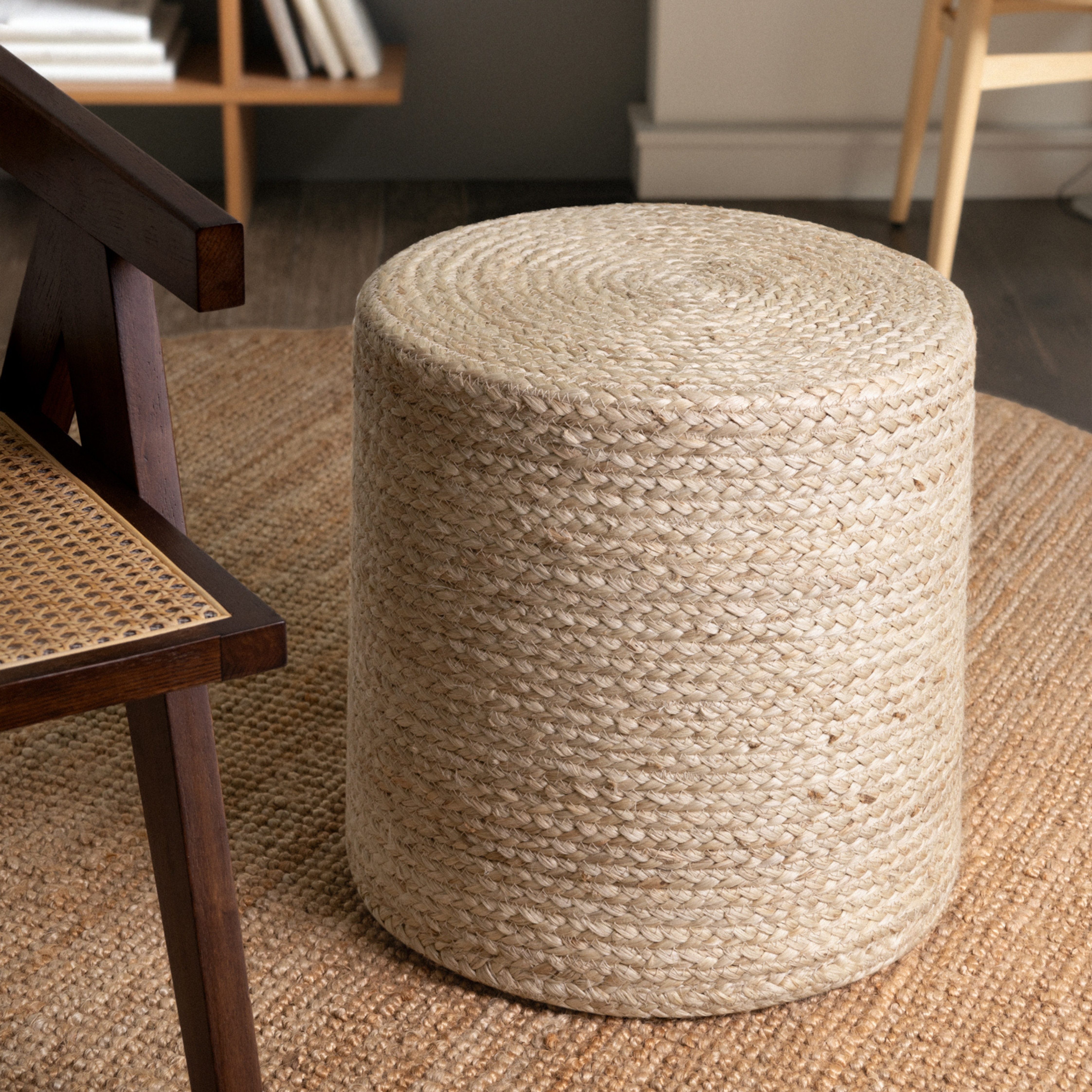 HANSE Home Pouf Looma, Jute (1-St), Jute, Natur, Wohnzimmer, Esszimmer, Schlafzimmer, Flur, Modern, Boho