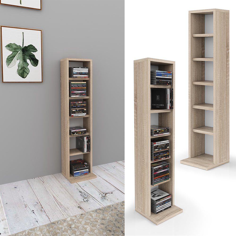 Vicco CD-Regal, Sonoma, 21 x 91.8 günstig online kaufen