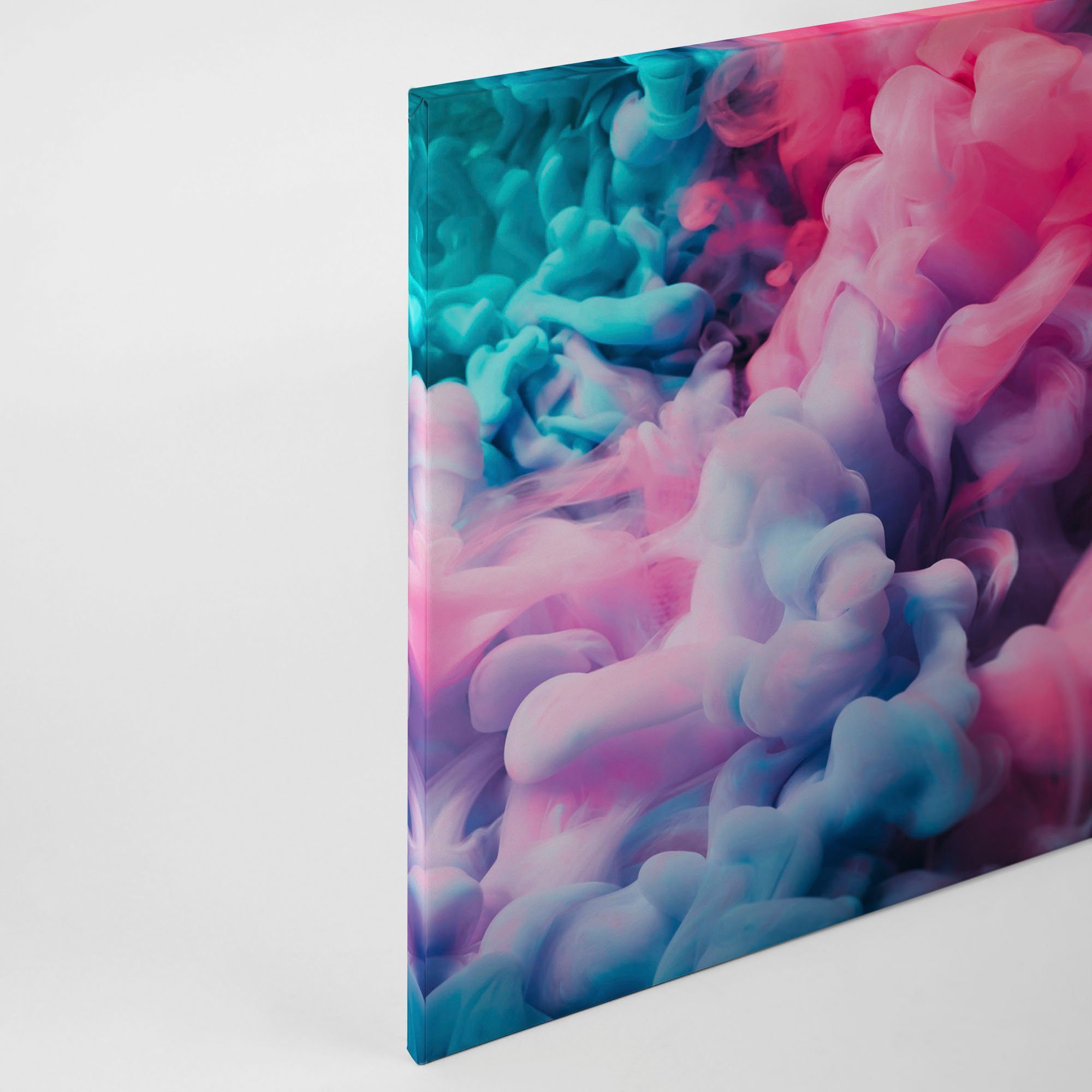 A.S. Création Leinwandbild Colored Smoke, Abstrakt, Kinder, Kunst (1 St), Bunter Rauch Keilrahmen Jungedzimmer Leinwand-Bild Wohnzimmer modern