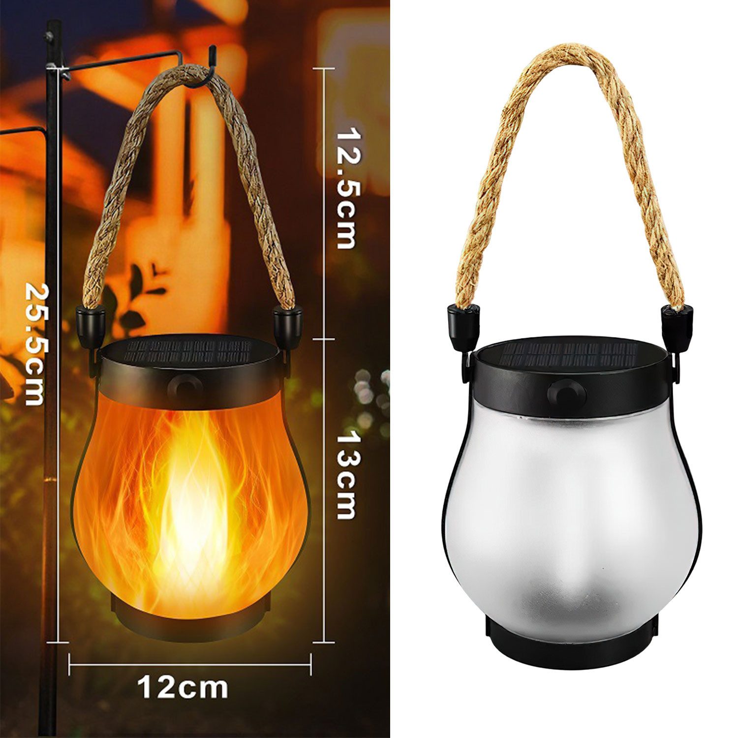 Refttenw LED Laterne Wiederaufladbare Solar-Campinglaterne, Gartenlaterne, günstig online kaufen