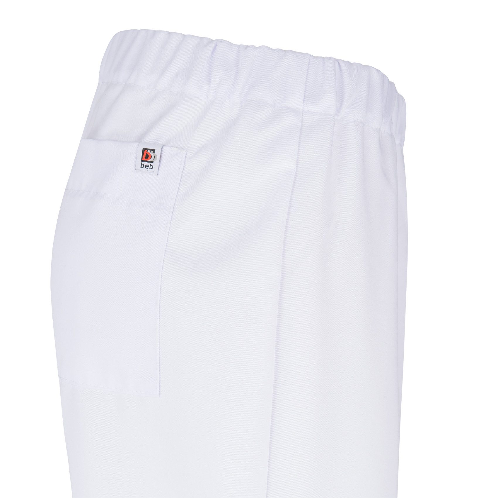BEB Arbeitshose beb MEDIZIN/PFLEGE Unisex SCHLUPFHOSE Polyester/TENCEL Weiß – Bild 2 von 4