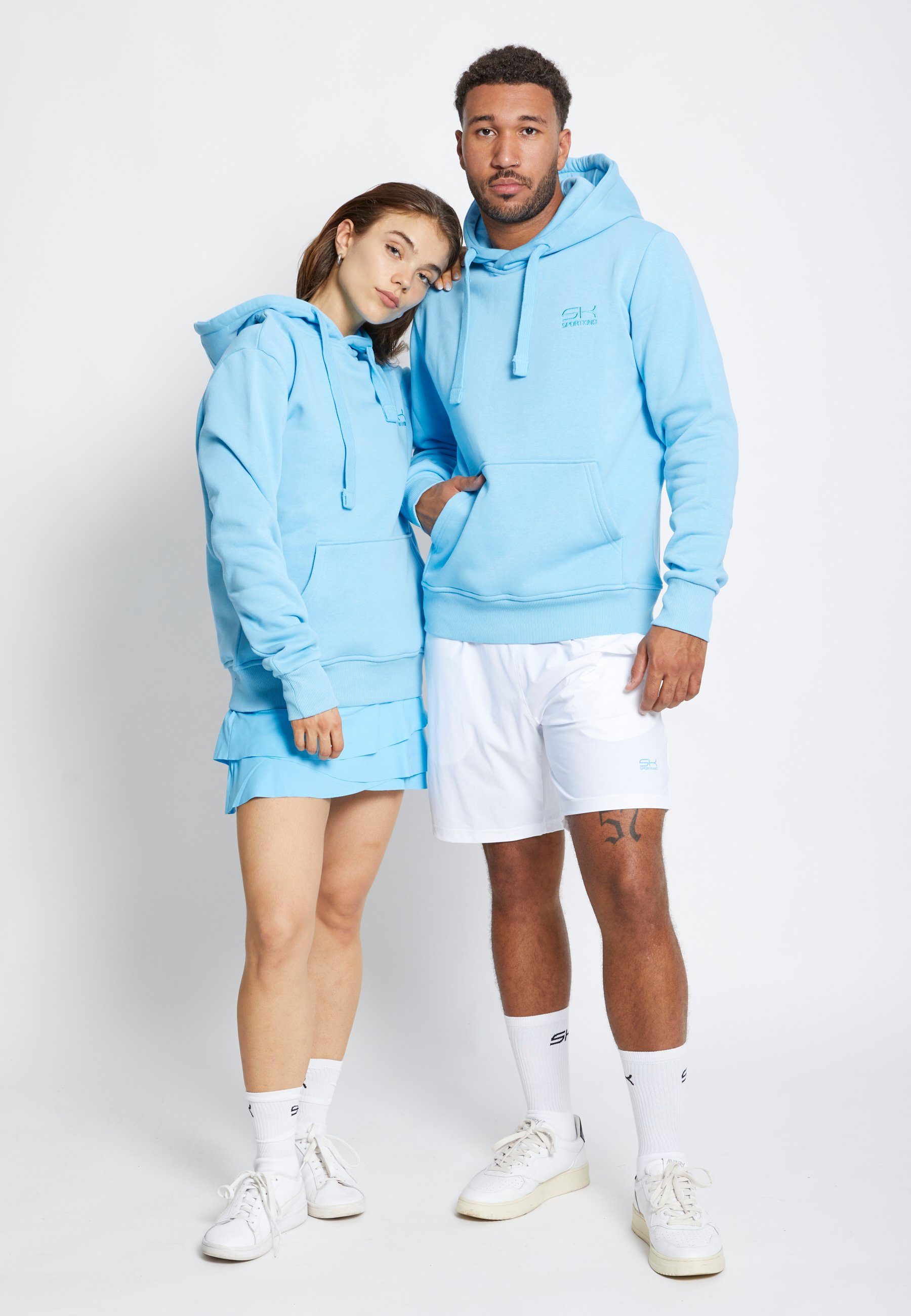 SPORTKIND Hoodie unisex Kapuzensweater hellblau