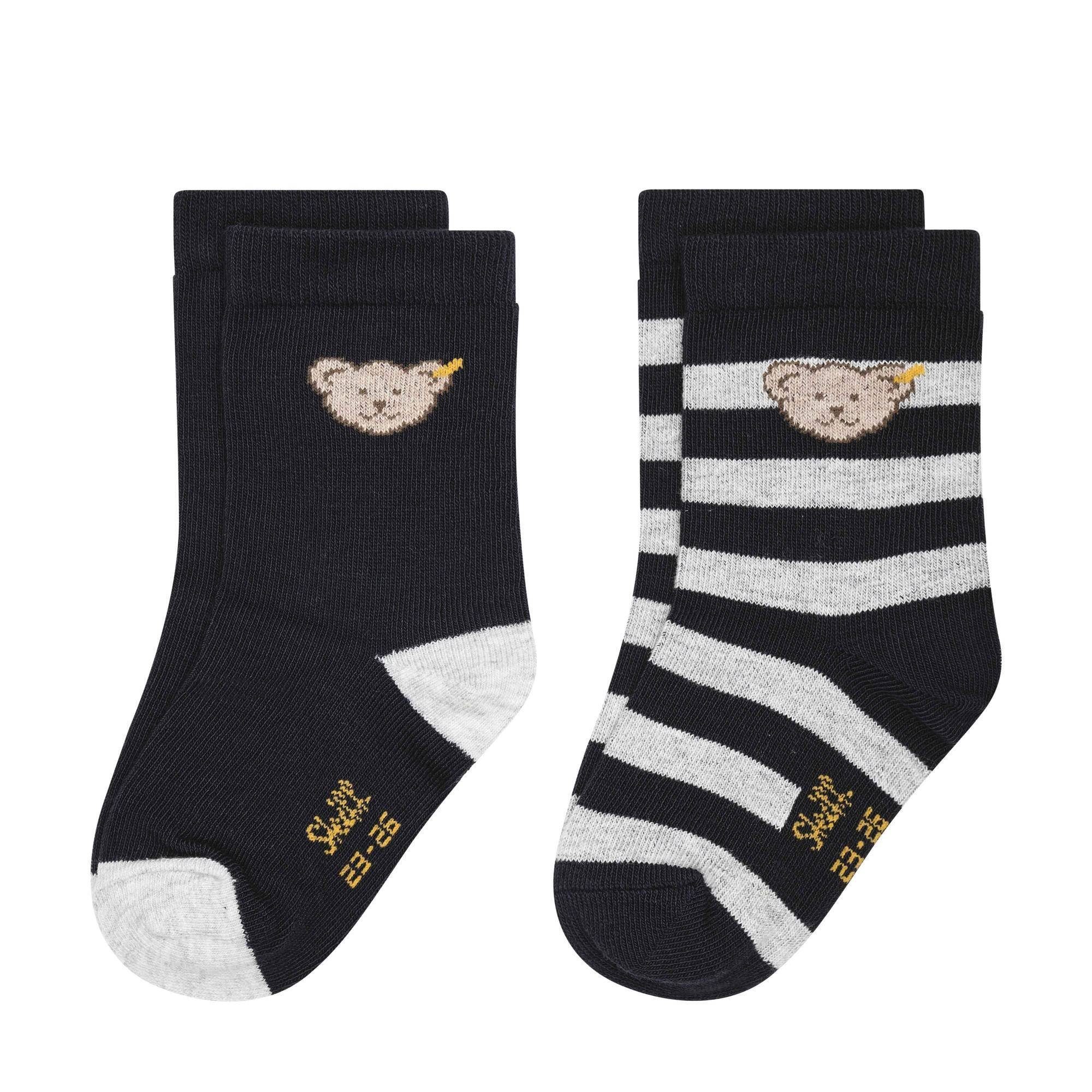 Steiff Freizeitsocken Kinder Unisex Socken, 2er Pack - Bio-Baumwolle