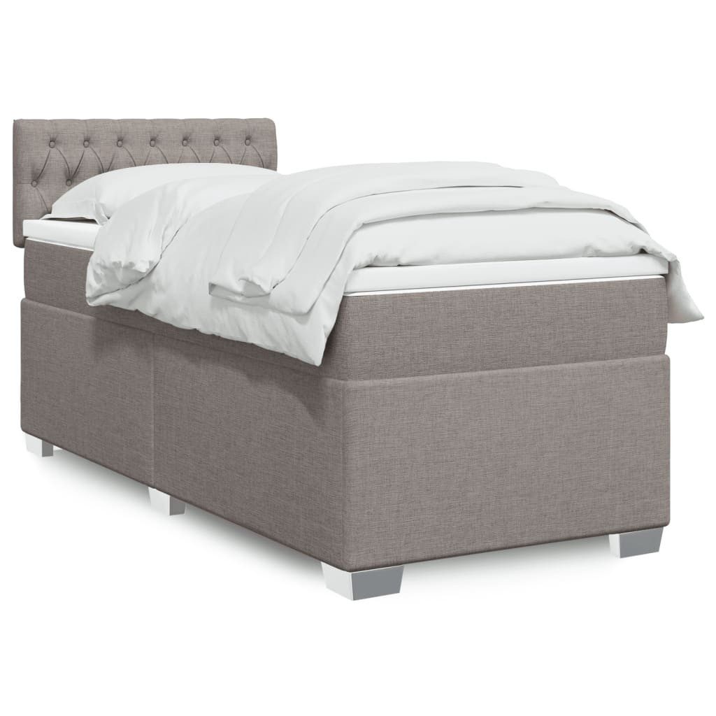 vidaXL Bett Boxspringbett mit Matratze Taupe günstig online kaufen