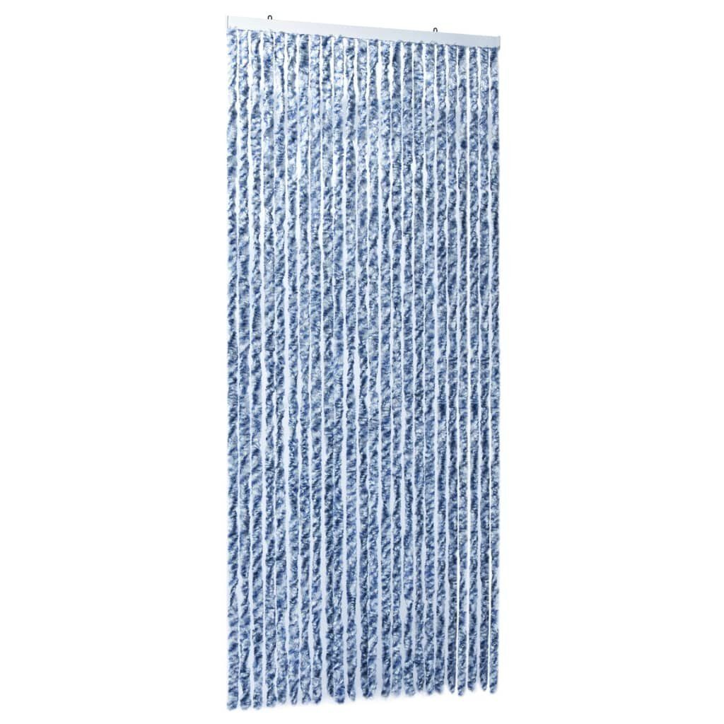 vidaXL Insektenschutz-Vorhang 100 x 220 cm Insektenschutz-Vorhang Blau Weiß Silbern 100x220cm Chenil