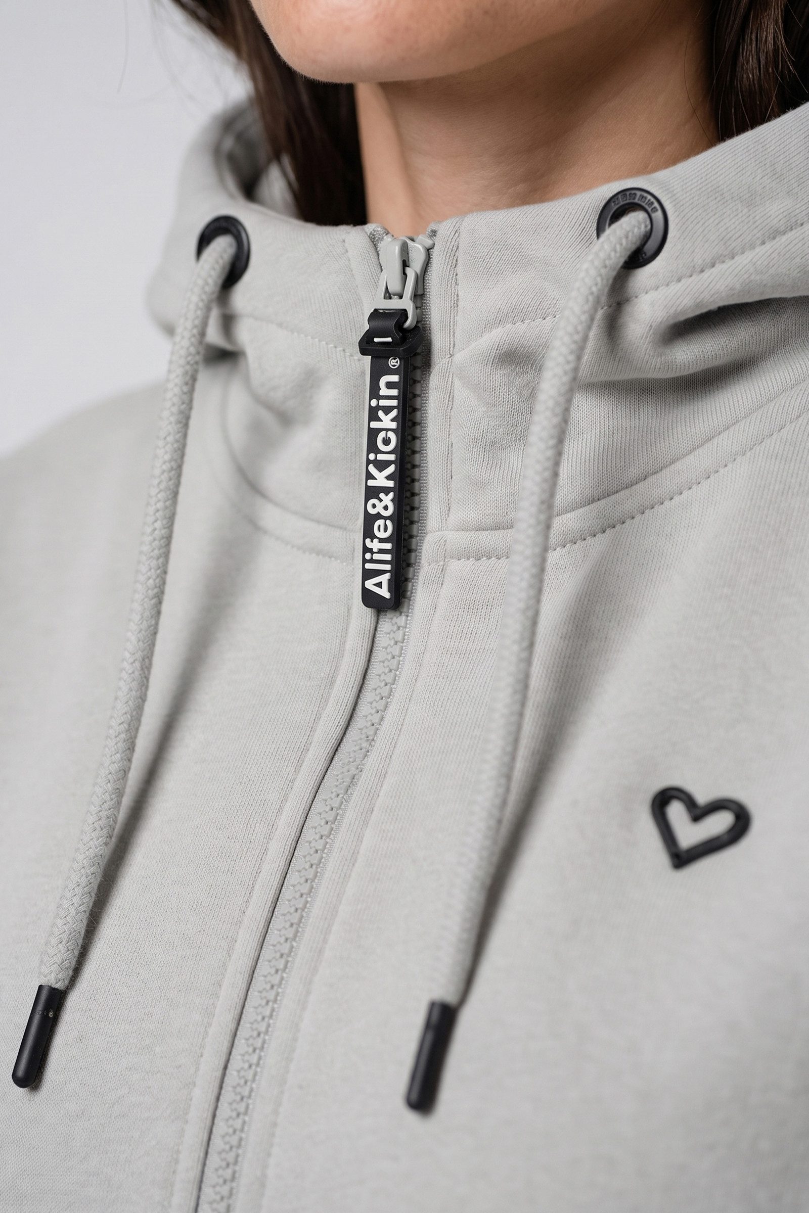 Alife & Kickin Kapuzensweatjacke Damen BarbaraAK A Kapuzensweatjacke, Sweatjacke kurze Sweatjacke als Zip-Hoodie mit Kordelzug und Eingrifftaschen – Bild 5 von 5