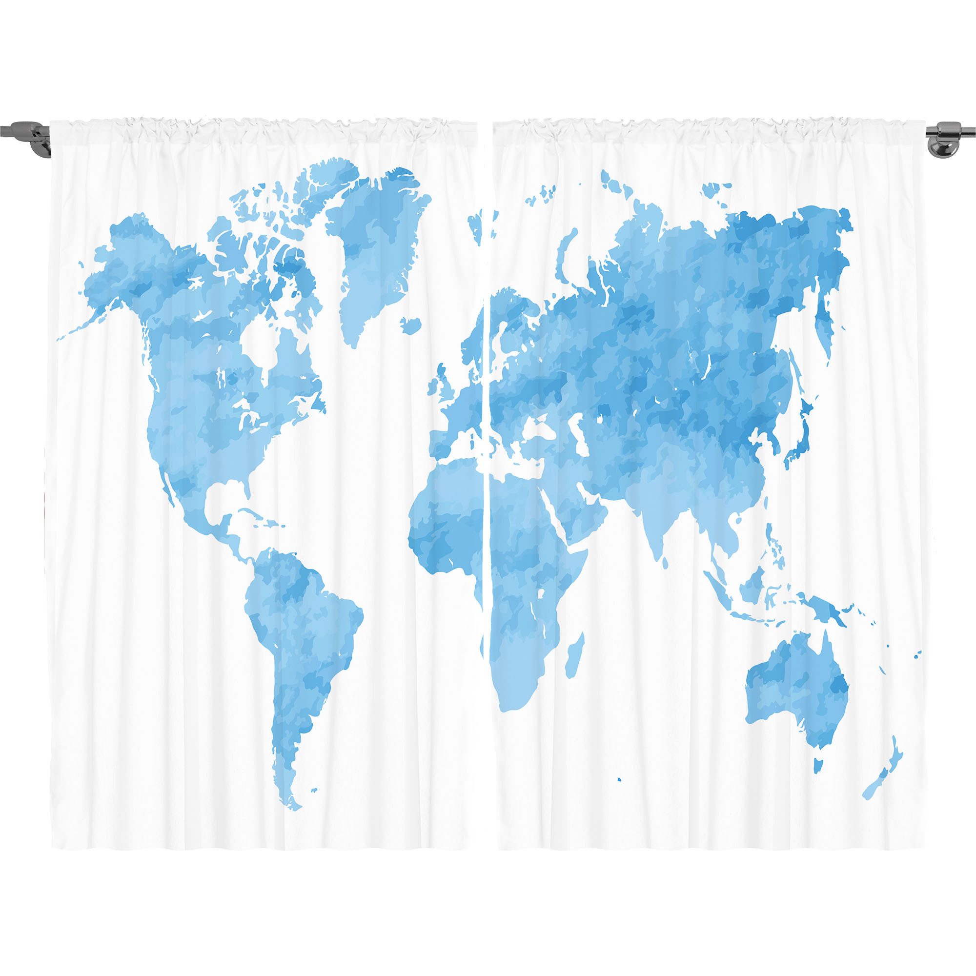 Gardine Schlafzimmer Kräuselband Vorhang mit Schlaufen und Haken