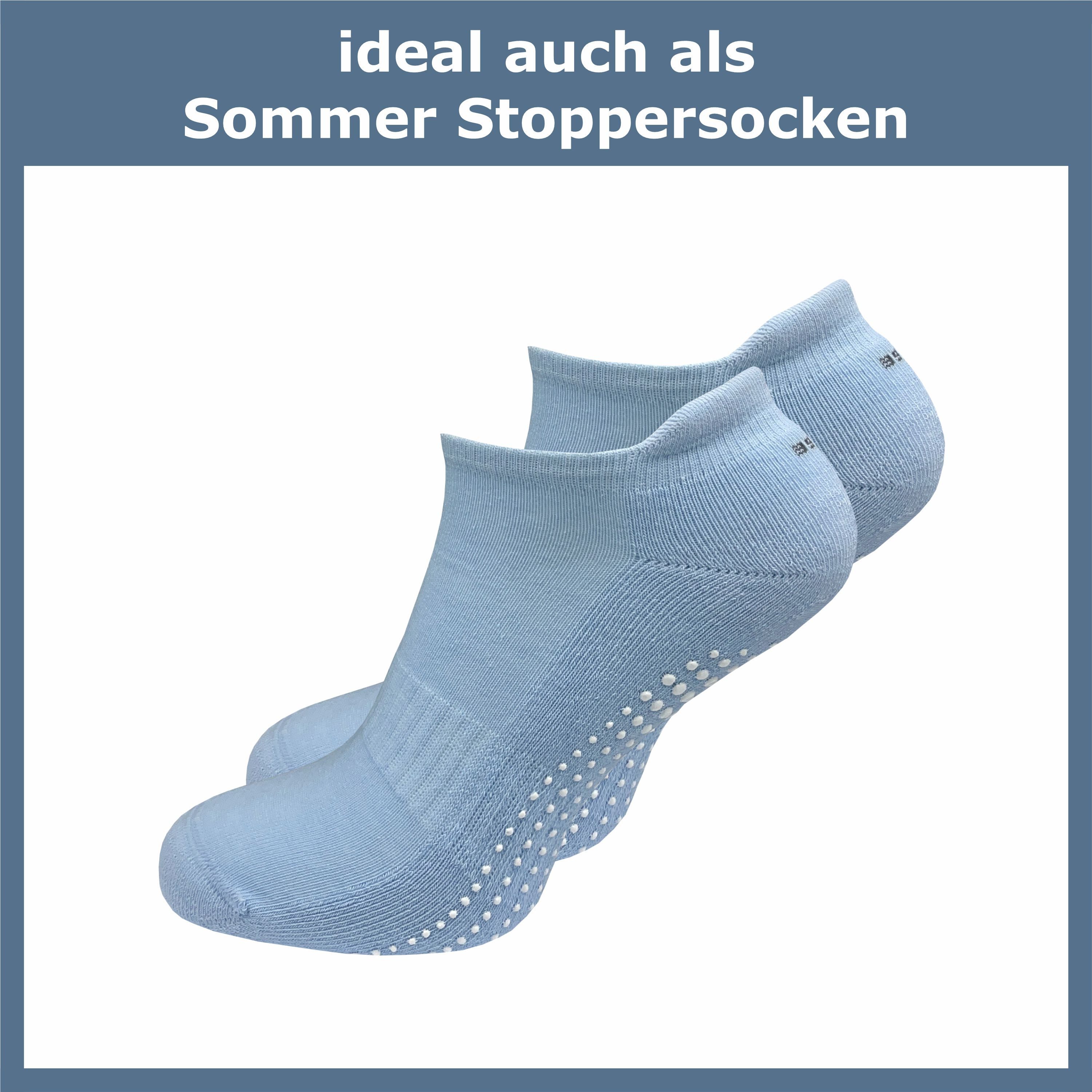 GAWILO ABS-Socken für Damen - Stoppersocken auch für Yoga & Pilates - Antirutsch (3 Paar) Sicherer Halt auf glatten Böden: Rutschfest mit hohem Baumwollanteil