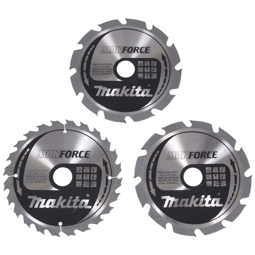 Makita Kreissägeblatt Makita B-33906 Kreissägeblatt-Set 190 x 30 x 1.4 mm 1 Set