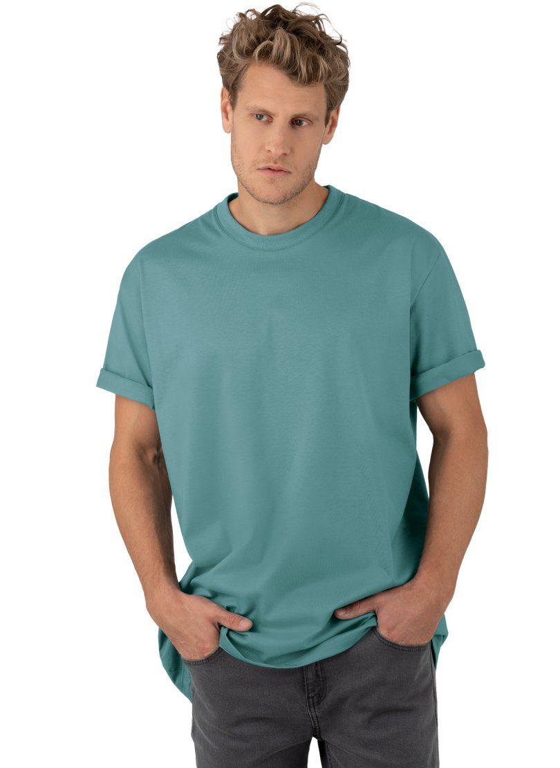 Trigema T-Shirt Oversized seegras T-Shirt TRIGEMA Heavy