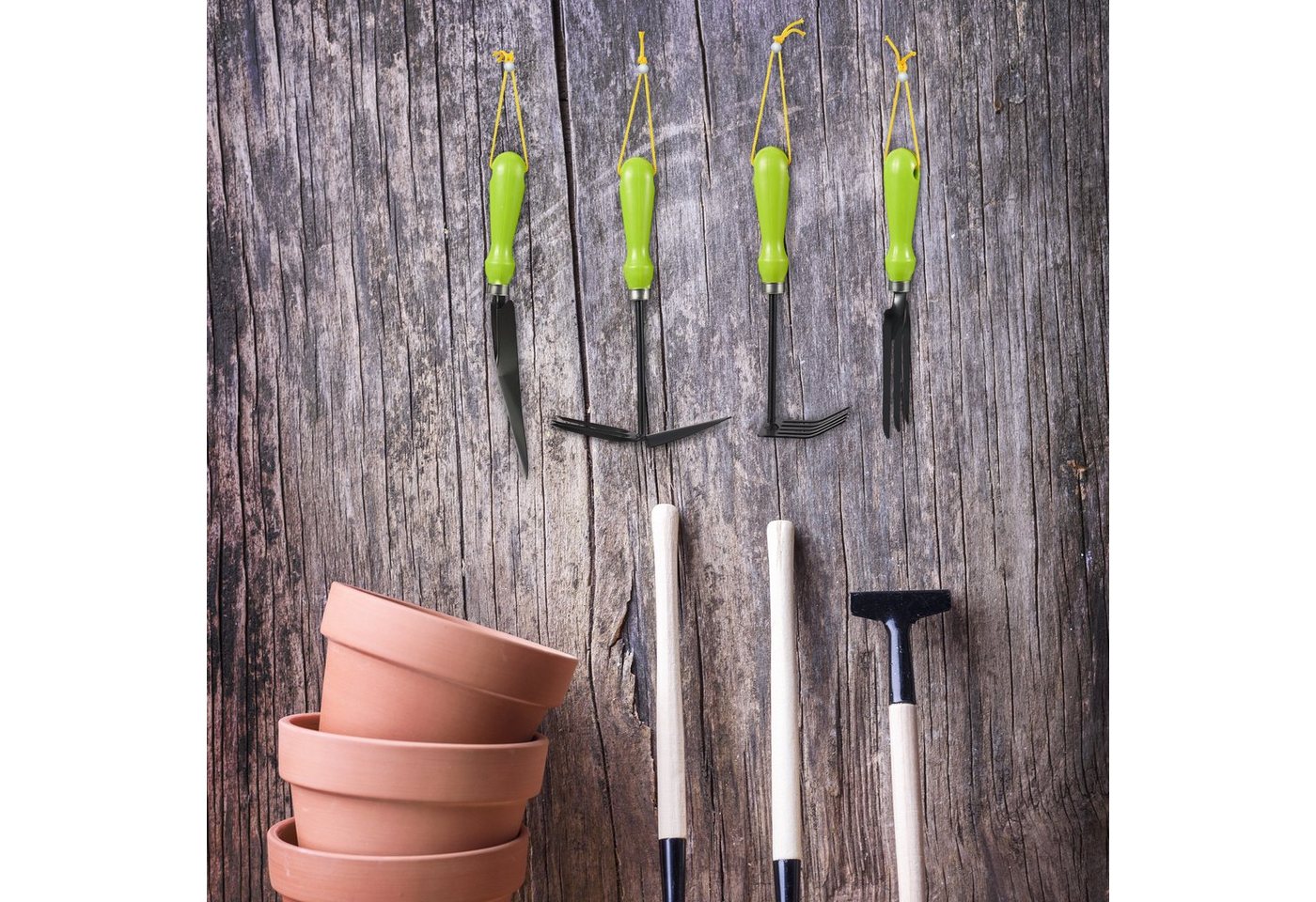 Thumbnail - relaxdays Gartenhacke Gartenwerkzeug Set 4-teilig