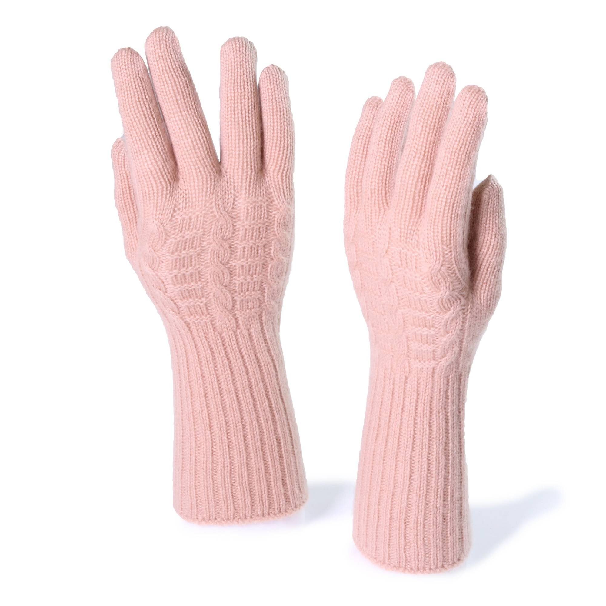 100% Tumelo DamenCamel Handschuhe Kaschmir Strickhandschuhe