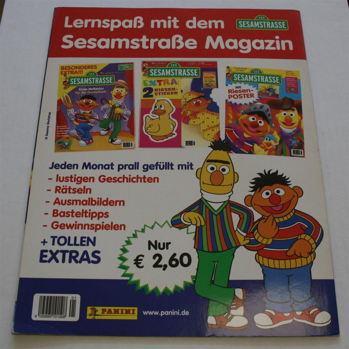 Panini Sammelkarte Sesamstrasse - EXTRA POSTER - Sammelsticker - Komplettsatz + Album