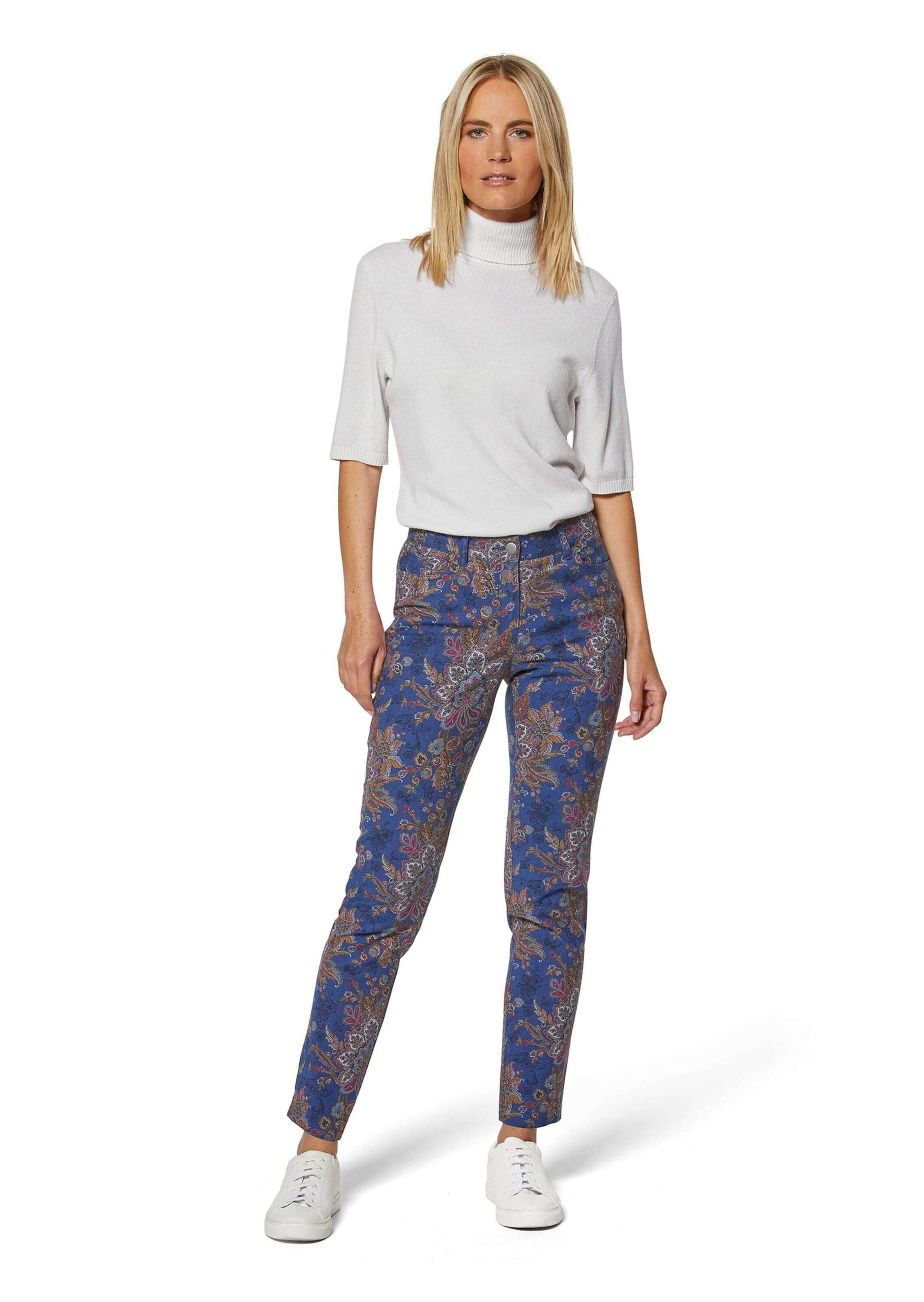 MADELEINE Gerade Jeans Schlanke Jeans mit Paisley-Print