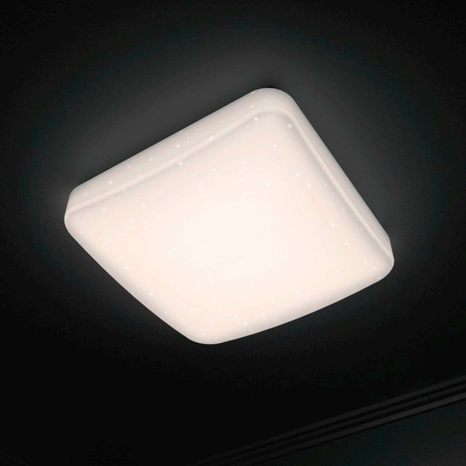 Hama LED Deckenleuchte WiFi LED Deckenleuchte 18W / 100W dimmbar, Deckenlampe Quadratisch 18W = 100W, Dimmbar, Smart Home