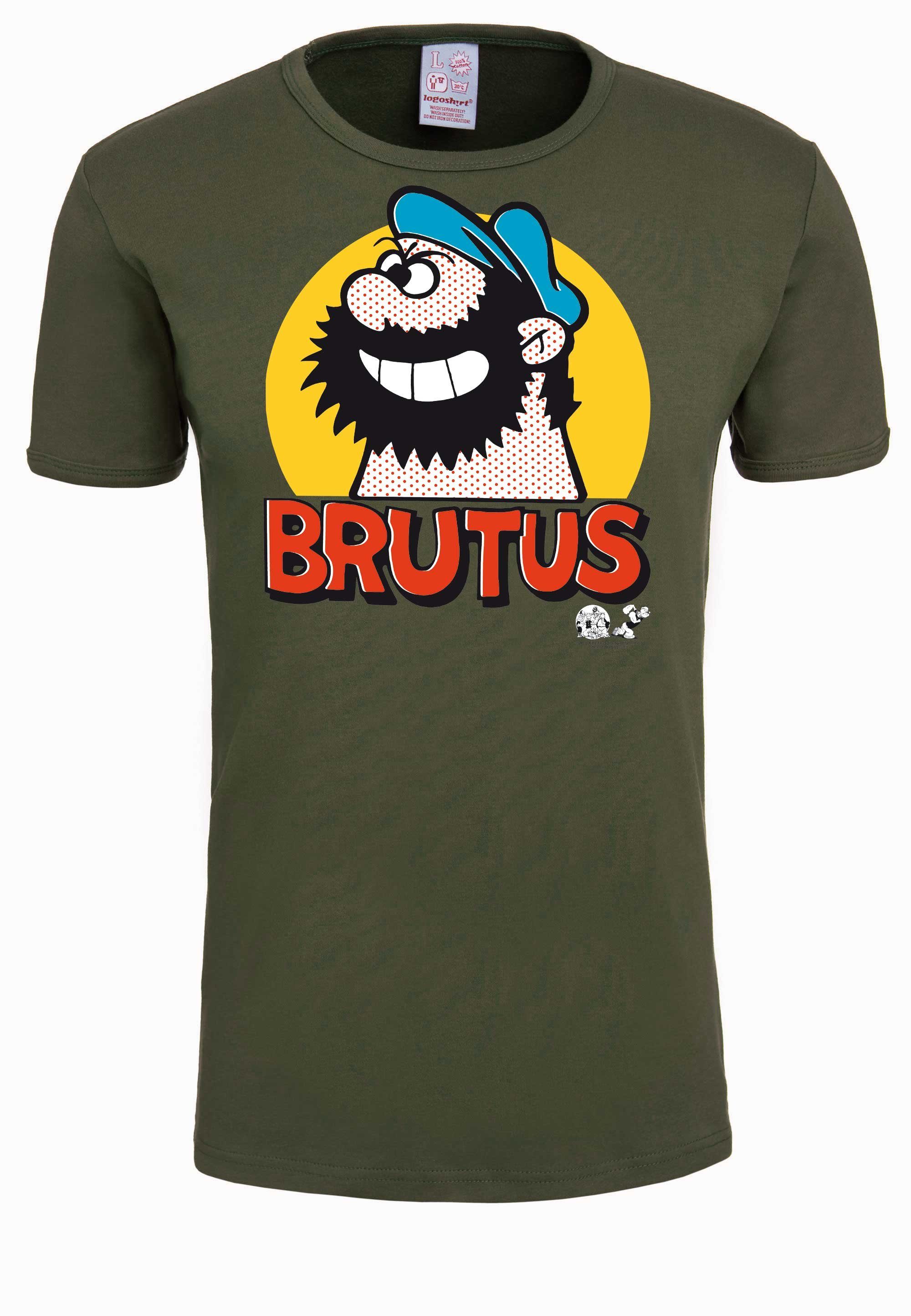 Vintage-Print Brutus lässigem mit T-Shirt LOGOSHIRT