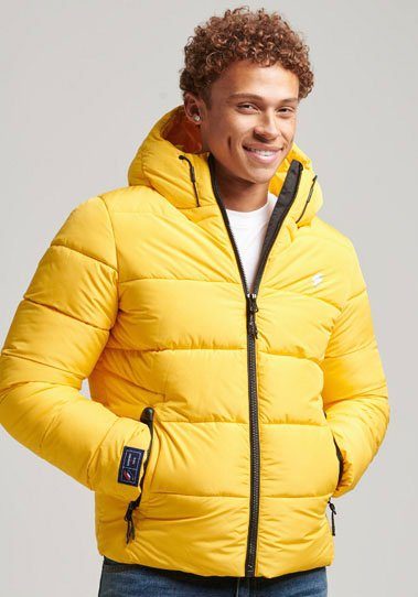 Superdry Steppjacke HOODED SPORTS PUFFR JACKET, Das Model ist ca. 187 cm  groß und trägt Gr. XL