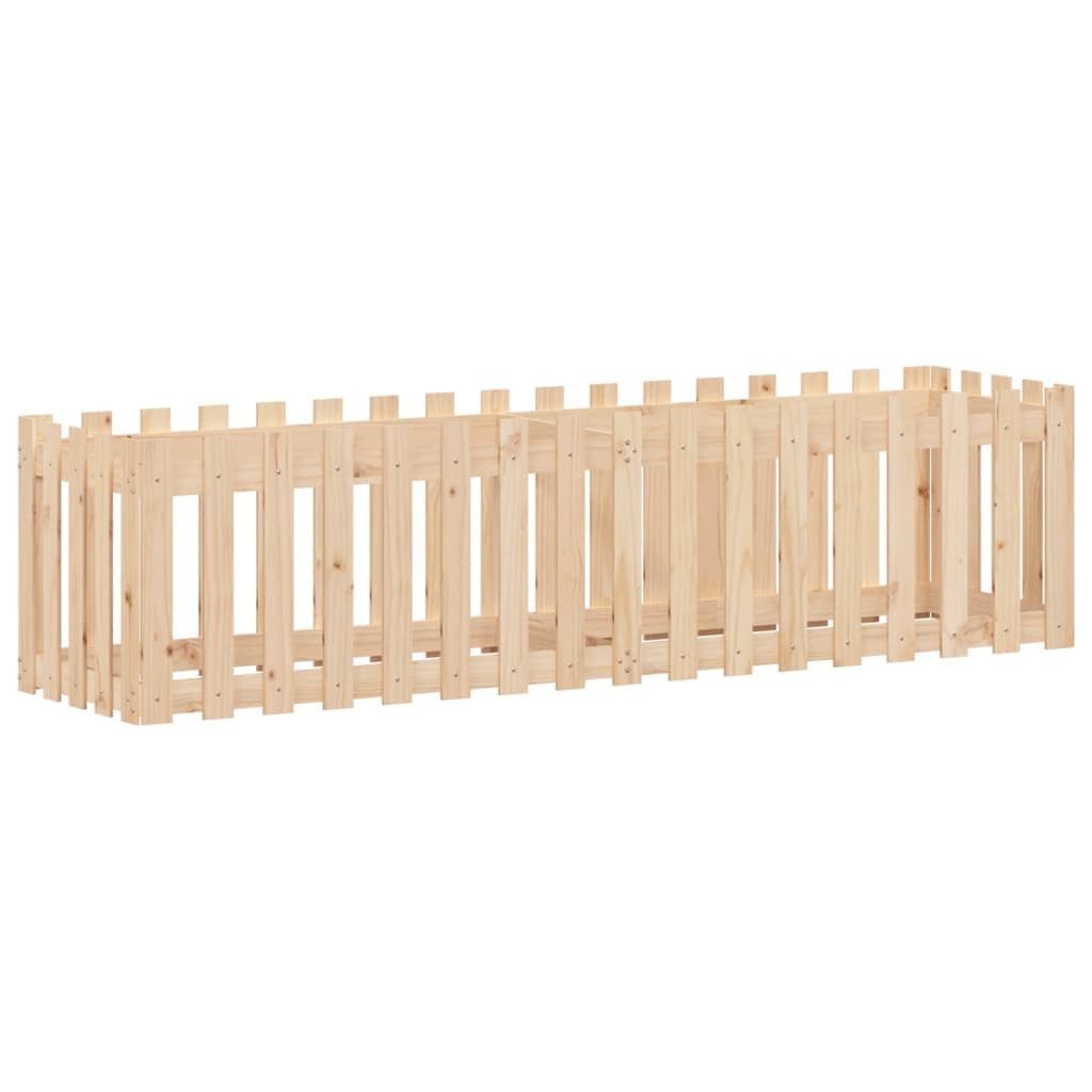 vidaXL Hochbeet Hochbeet Lattenzaun-Design 200x50x50 cm Massivholz Kiefer (1 St)