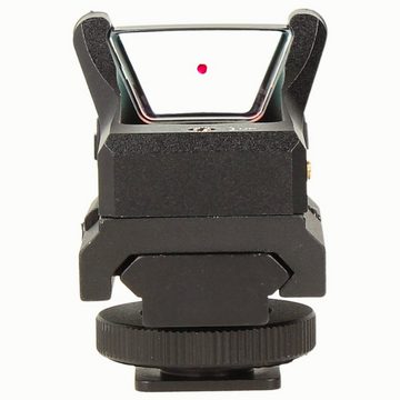 Minadax Aufstecksucher Red Dot Punkt Visier für kleine Kameras + Adapter, 23mm Sichtfeld