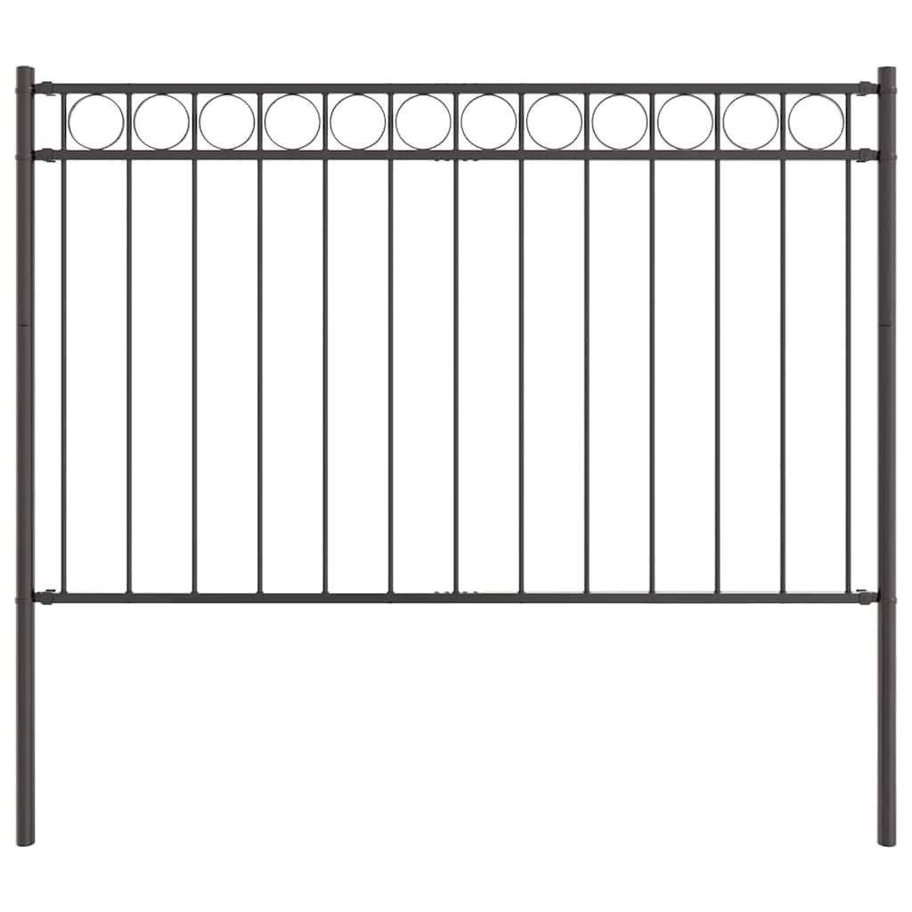 vidaXL Gartenzaun Zaunelement ASSEN 170 x 150 cm Stahl Grau, (1-St)