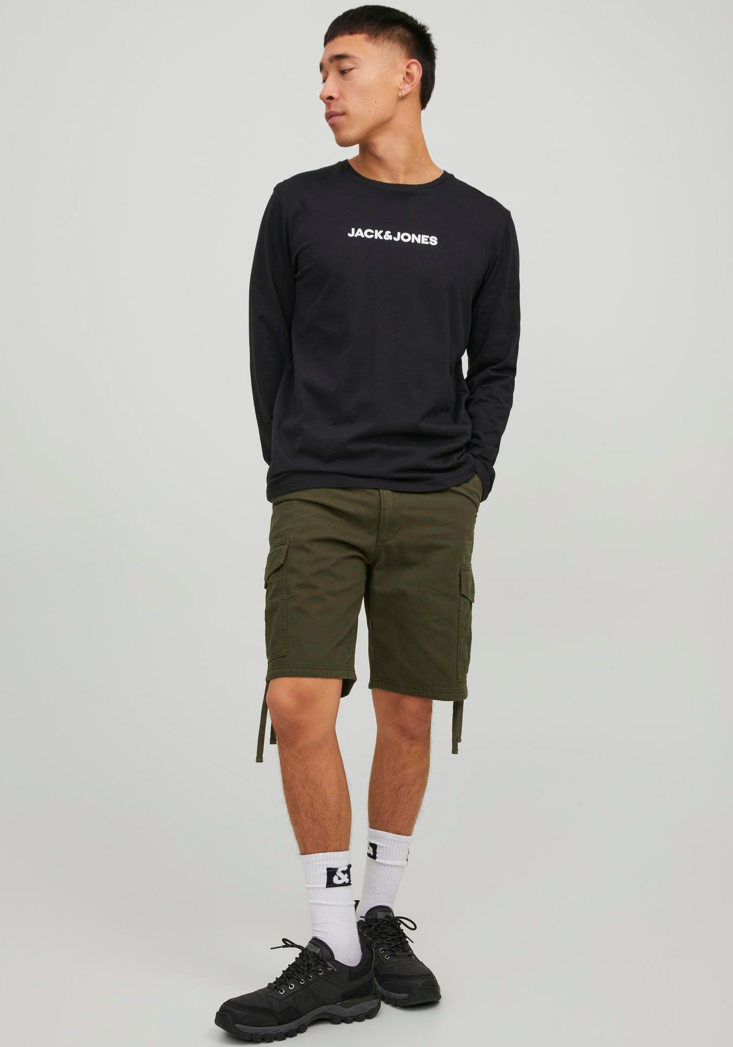 S JJCARGO & Jack Jones Cargoshorts forest JPSTMARLEY night