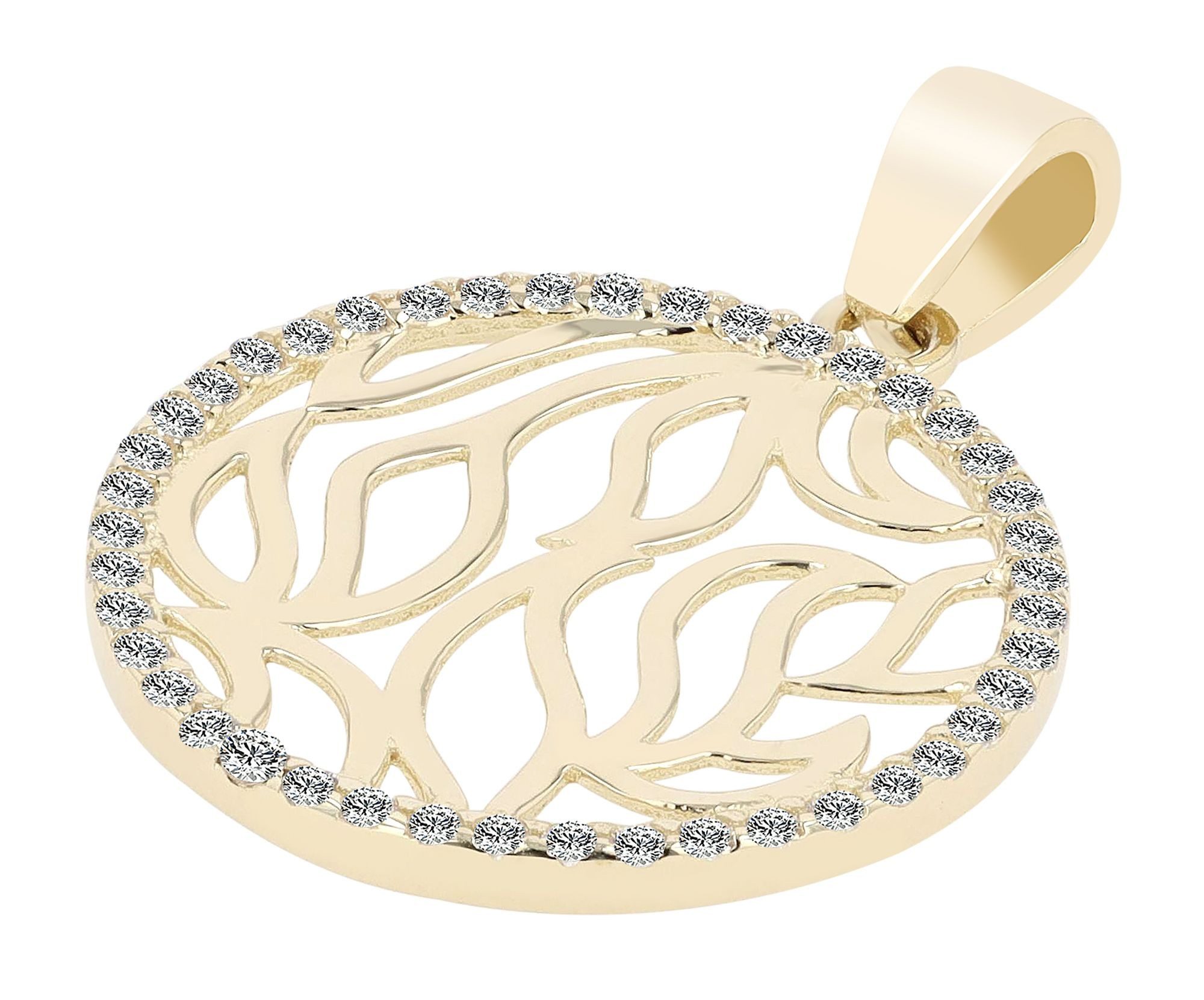 Kettenanhänger Anhänger aus 333 Gold mit Zirkonia