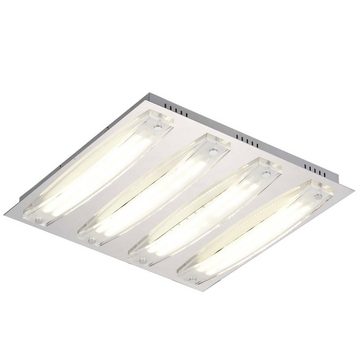 etc-shop LED Deckenleuchte, Leuchtmittel inklusive, Warmweiß, 19,2 Watt LED Deckenlampe Leuchte Beleuchtung Chrom Acryl