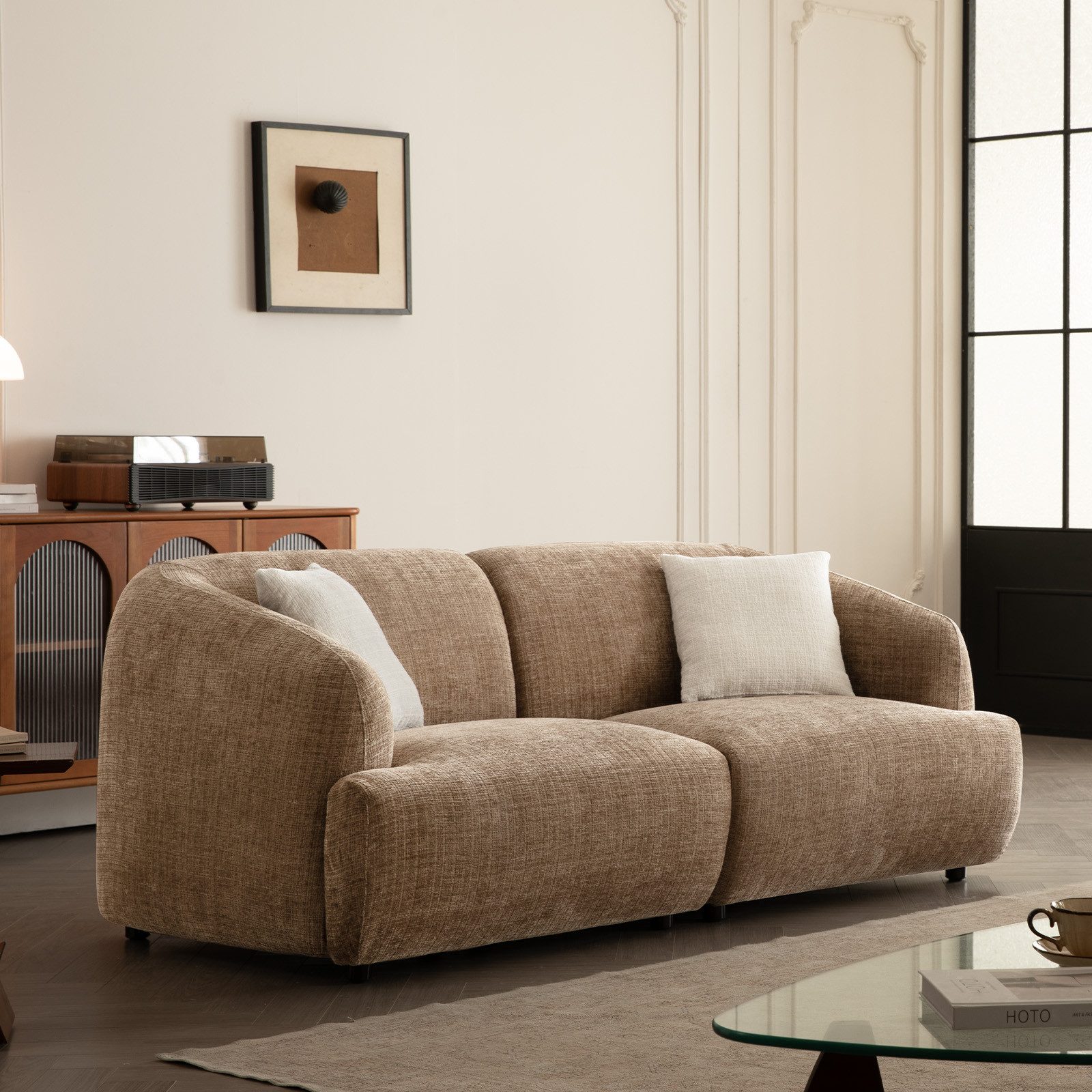 Woltu Sofa, Modulares Sofa, aus Chenille, verstellbaren Füßen