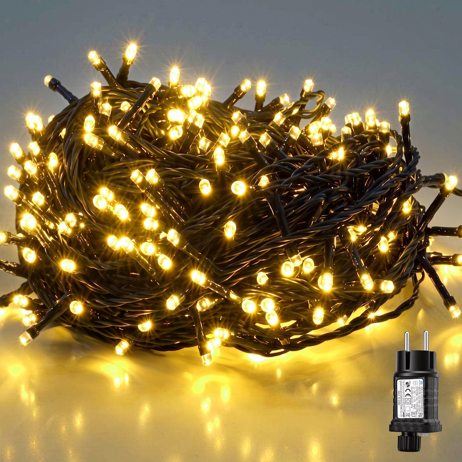 Salcar LED-Lichterkette 2m-100m LED Lichterkette Weihnachtsbaum 20-1660er LED Weihnachtsdeko