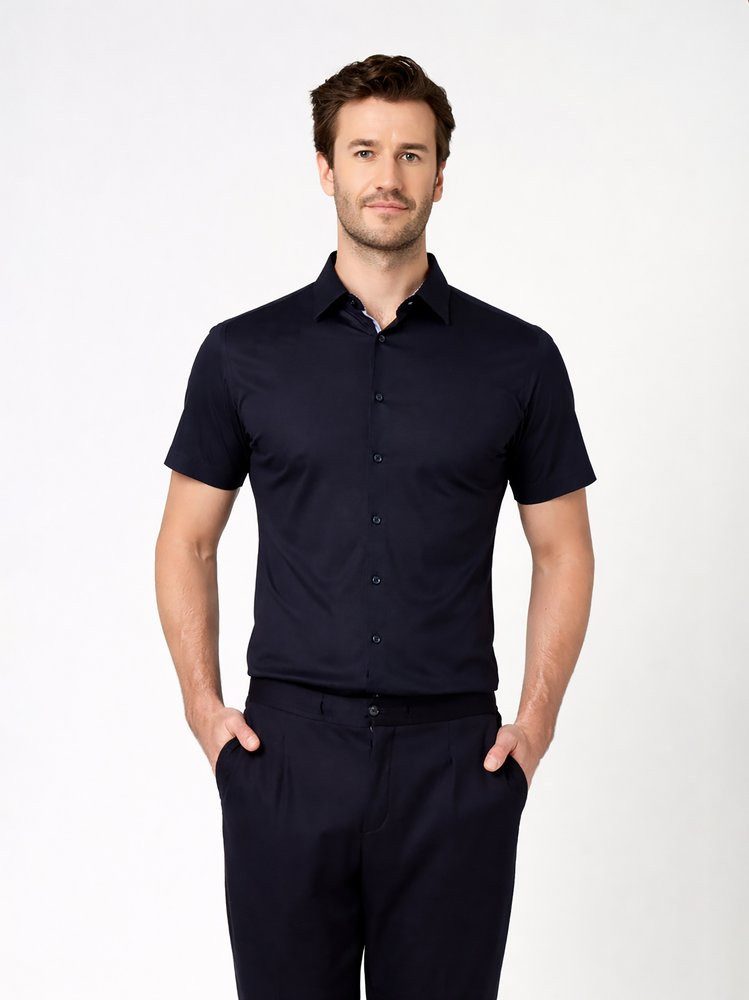 DESOTO Kurzarmhemd Casual Kent 1/2 Businesshemd, slim fit, Kentkragen
