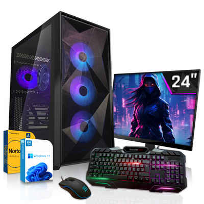 SYSTEMTREFF Gaming-PC-Komplettsystem (24", Intel Core i5 13400, Radeon RX 6800 XT, 32 GB RAM, 1000 GB SSD, Windows 11, WLAN)