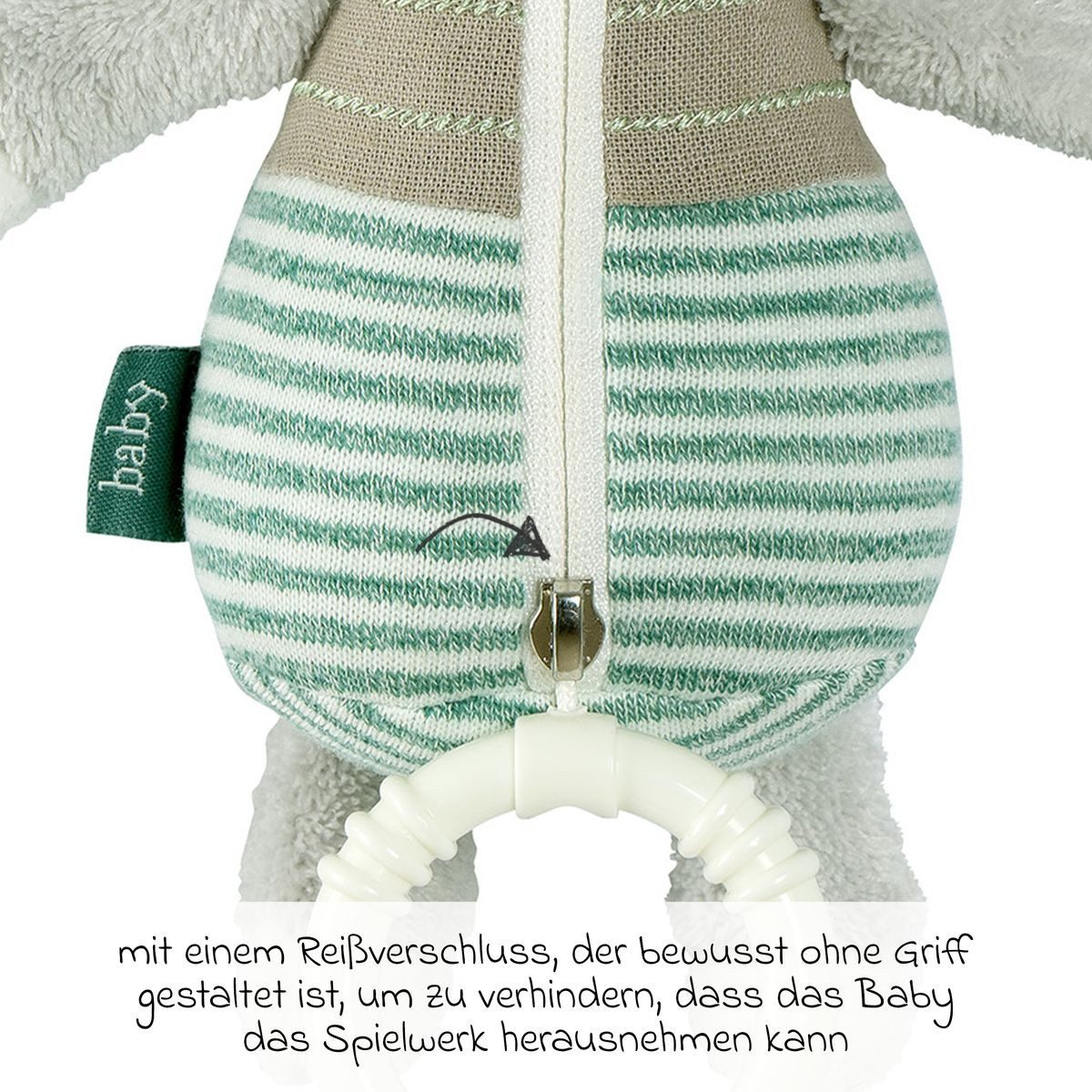 Fehn Spieluhr Esel, Kuscheltier mit Melodie 'Weißt du wieviel Sternlein stehen'