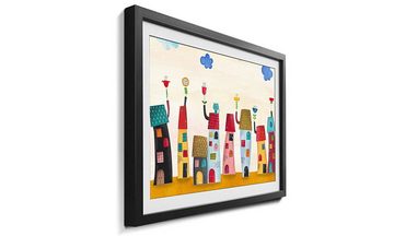 WandbilderXXL Bild mit Rahmen Fairy Tale Town, Kinder Motive, Wandbild, in 4 Größen erhältlich