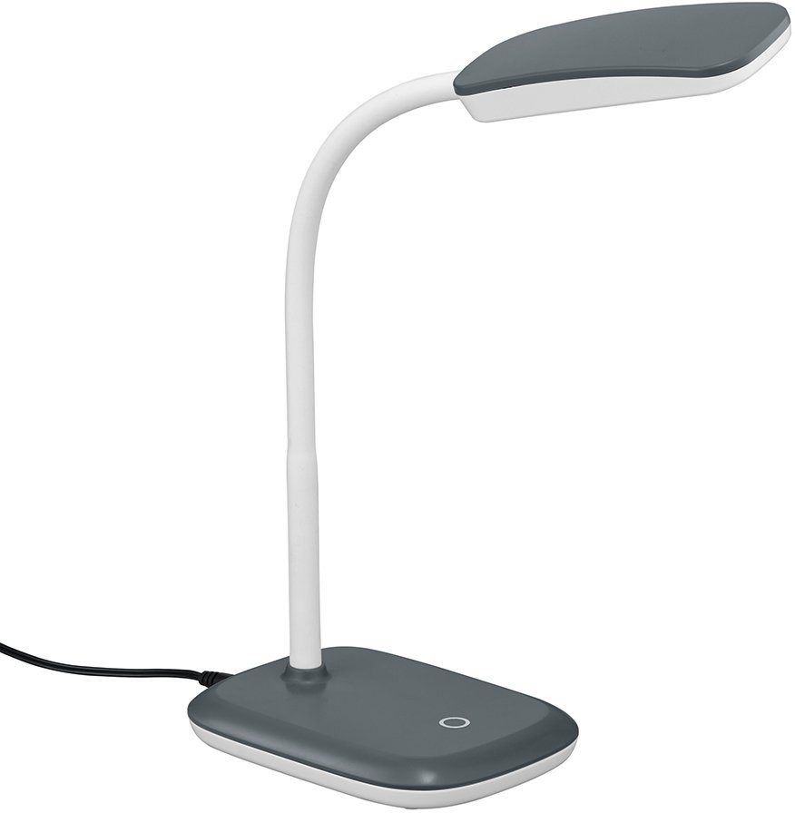 TRIO Leuchten LED Tischleuchte Boa, LED fest integriert, Warmweiß, LED  Tischlampe mit Touchdimmer, Arm flexibel einstellbar